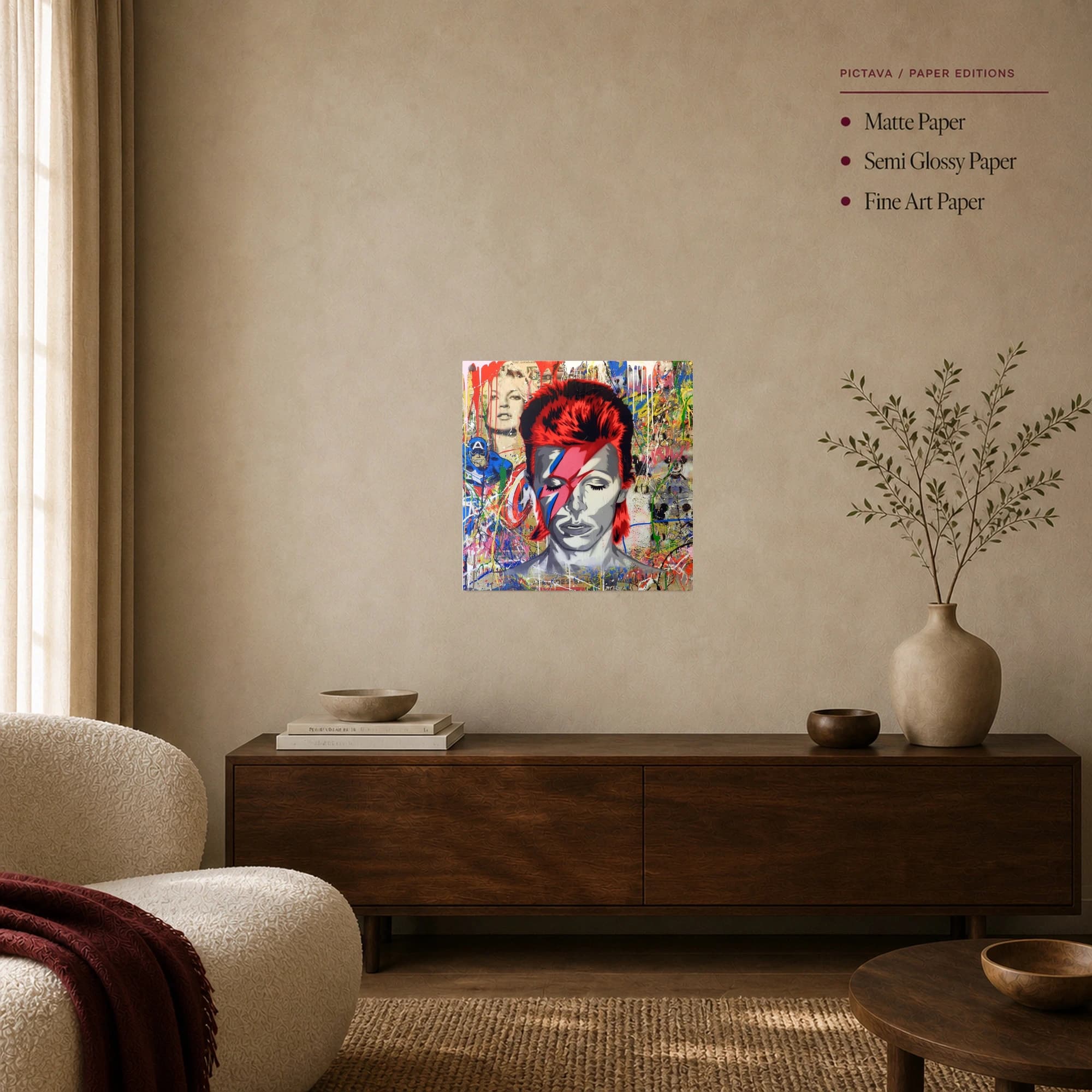 David Bowie Pop Art Street Style Canvas Print, view 8