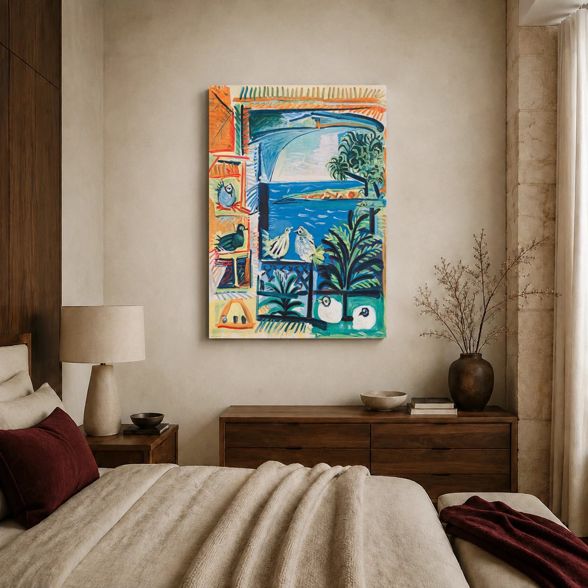 Coastal Birds Modern Seascape Art Print, view 7