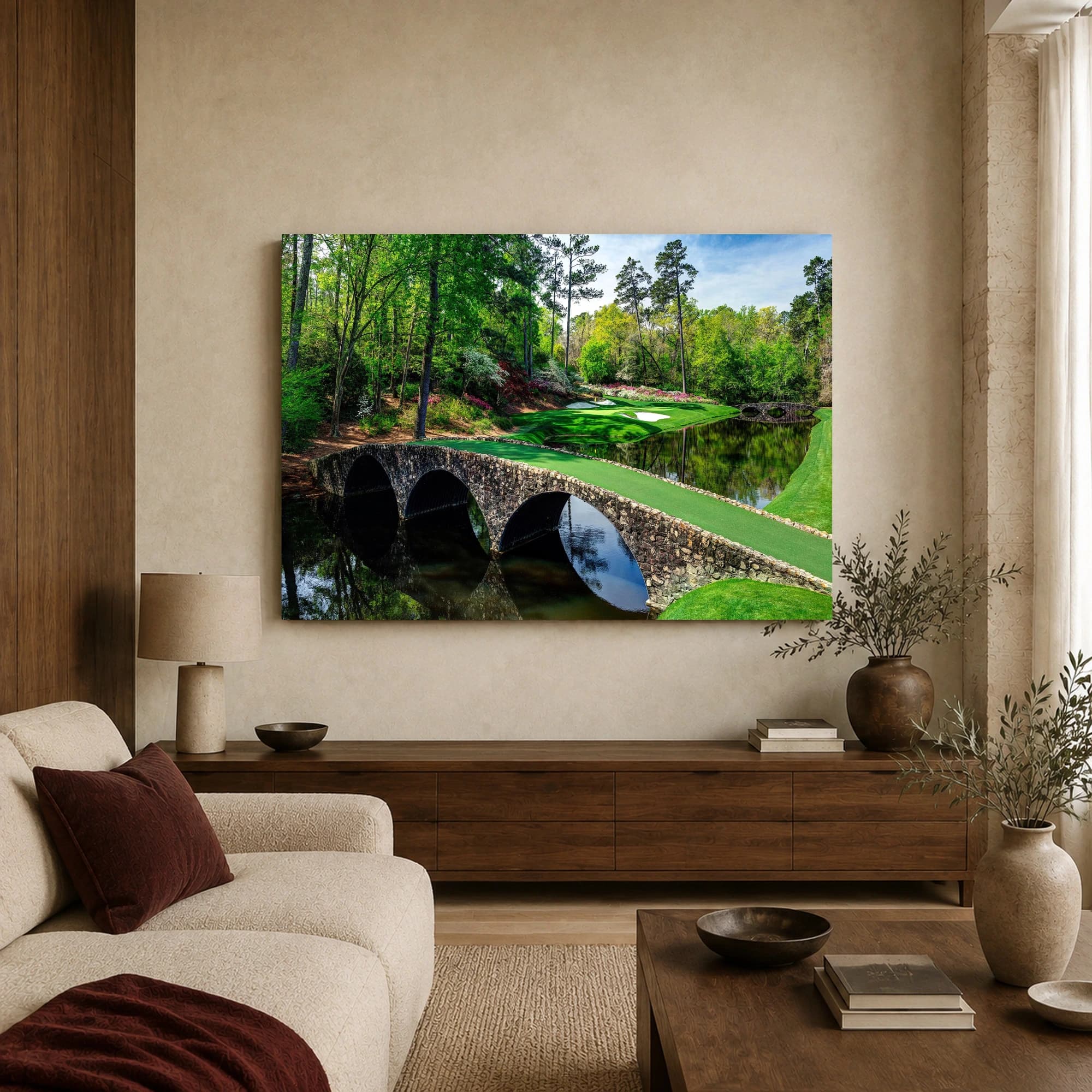 Augusta National Golf Course and Stone Bridge Print, view 3