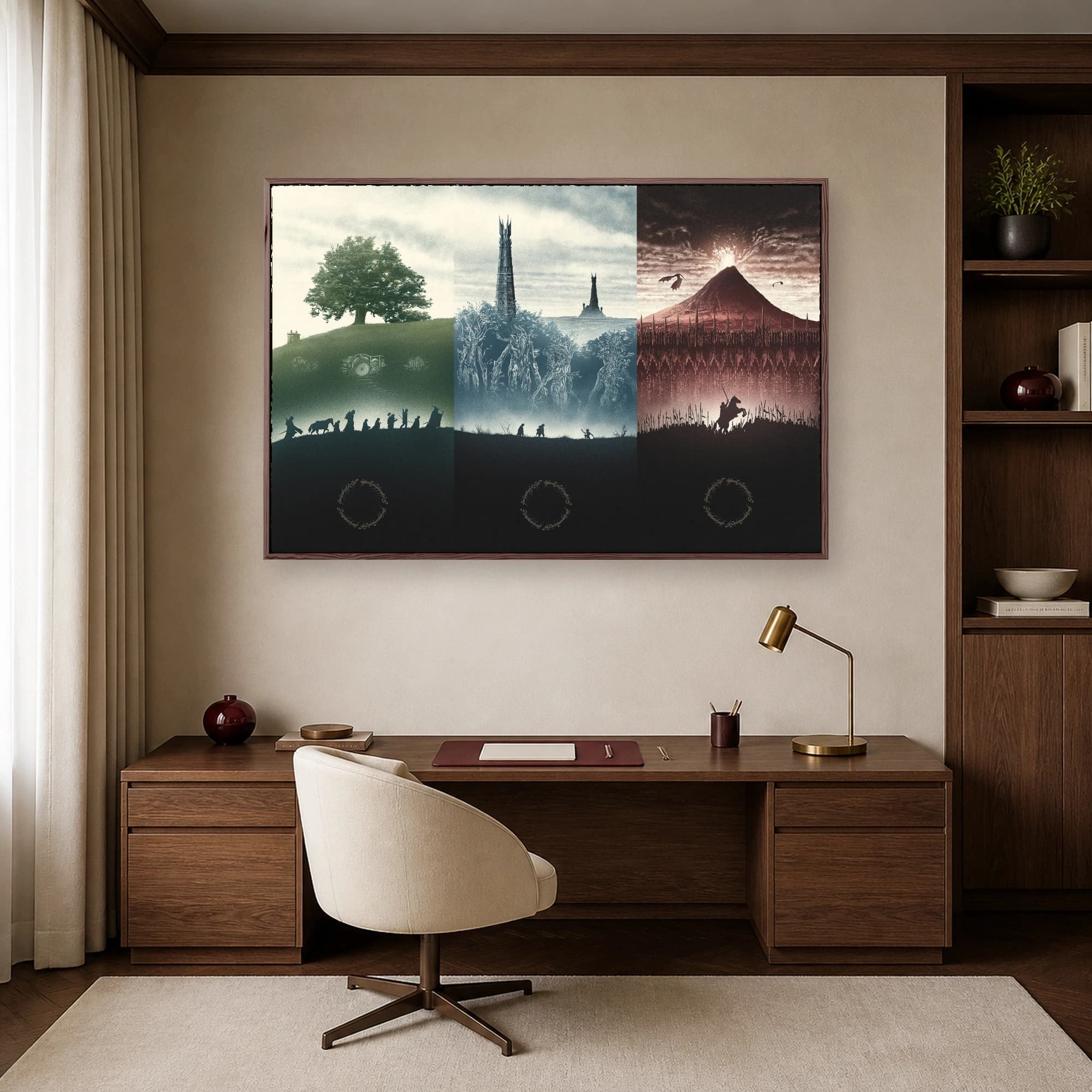 Epic Fantasy Journey Triptych Wall Art, view 7