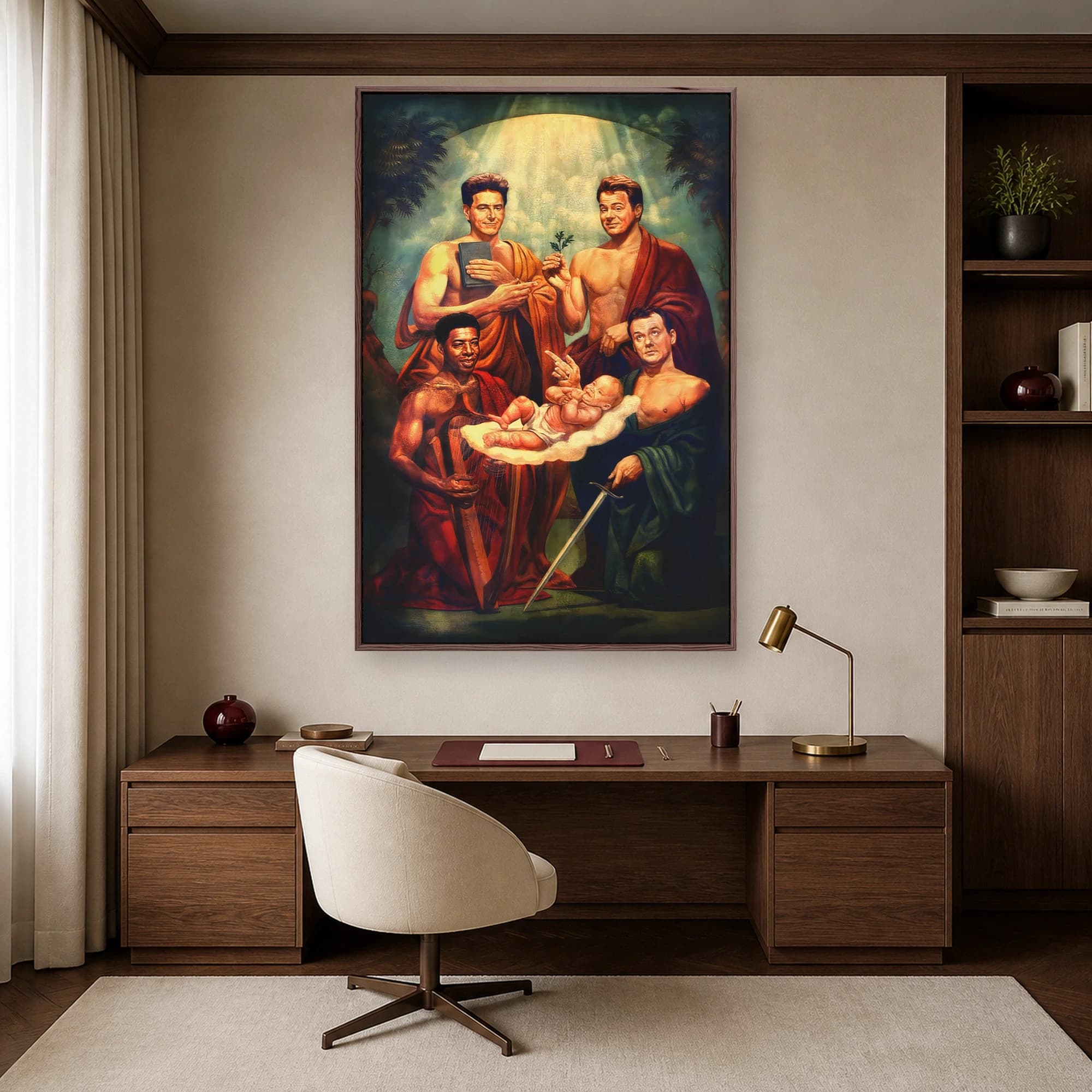 Ghostbusters Renaissance Nativity Parody Wall Art Print, view 6