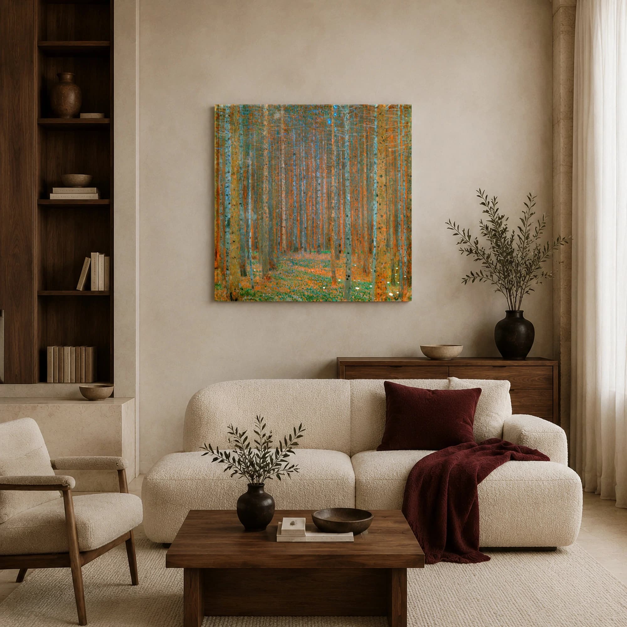 Pine Trees in Forest Fine Art Print, view 5