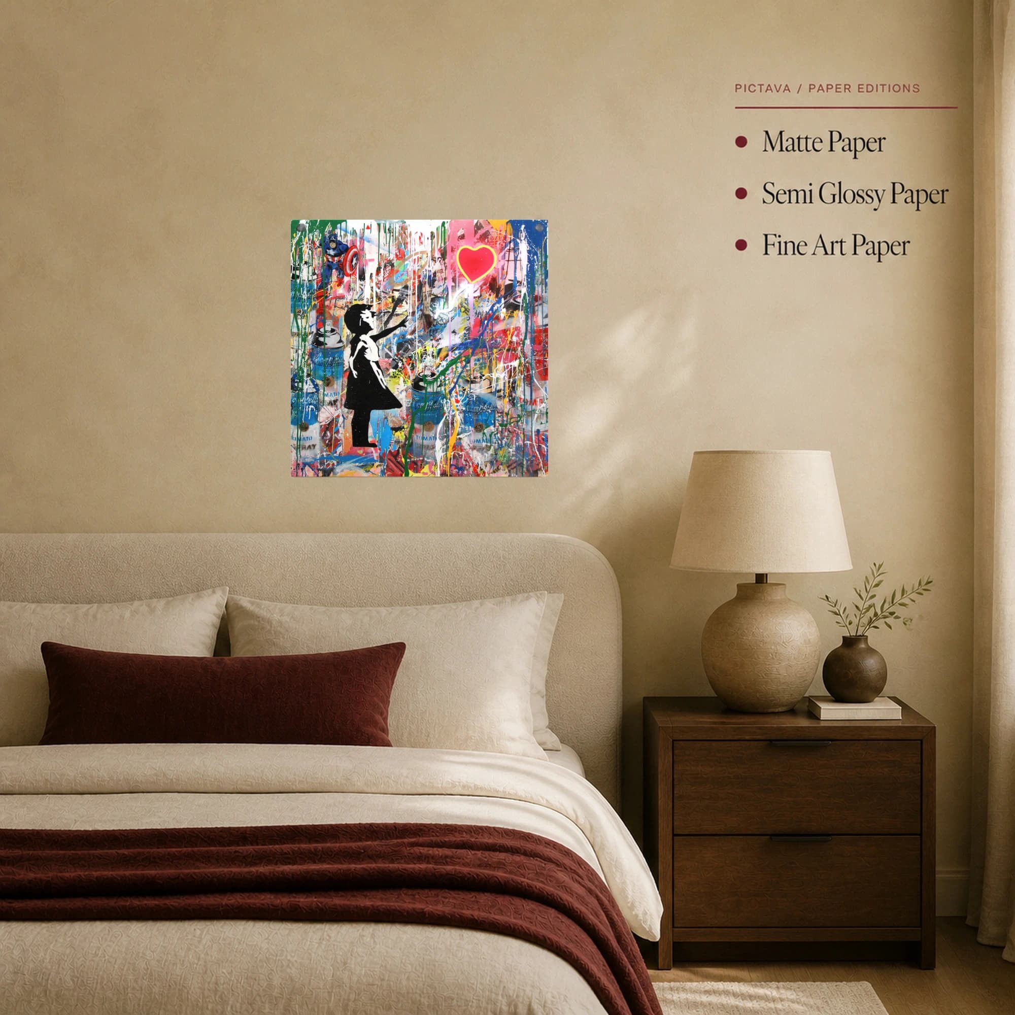 Girl with Red Balloon Urban Street Pop Art Print, view 8