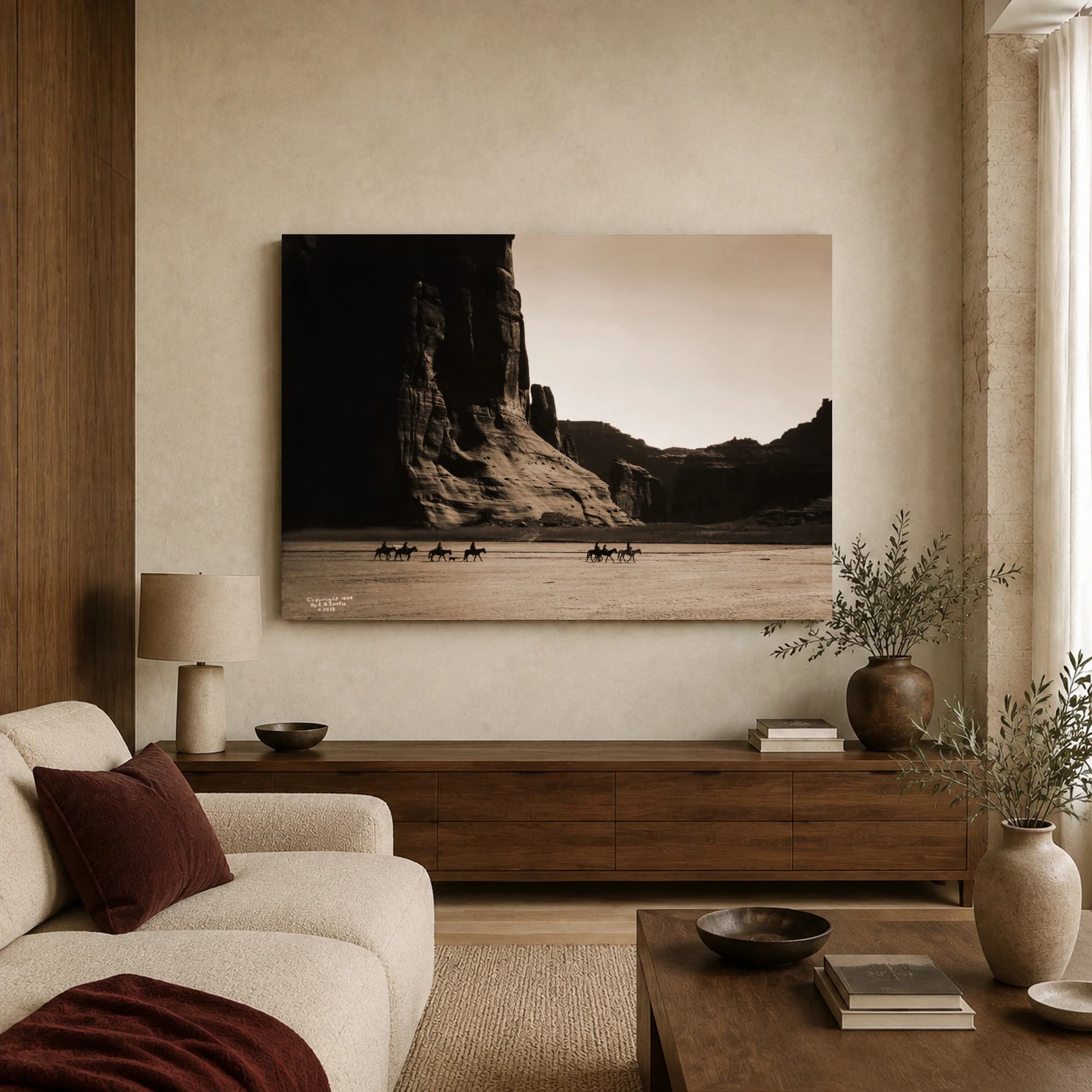 The Vanishing Race Vintage Canyon Horsemen Historic Photograph, view 3