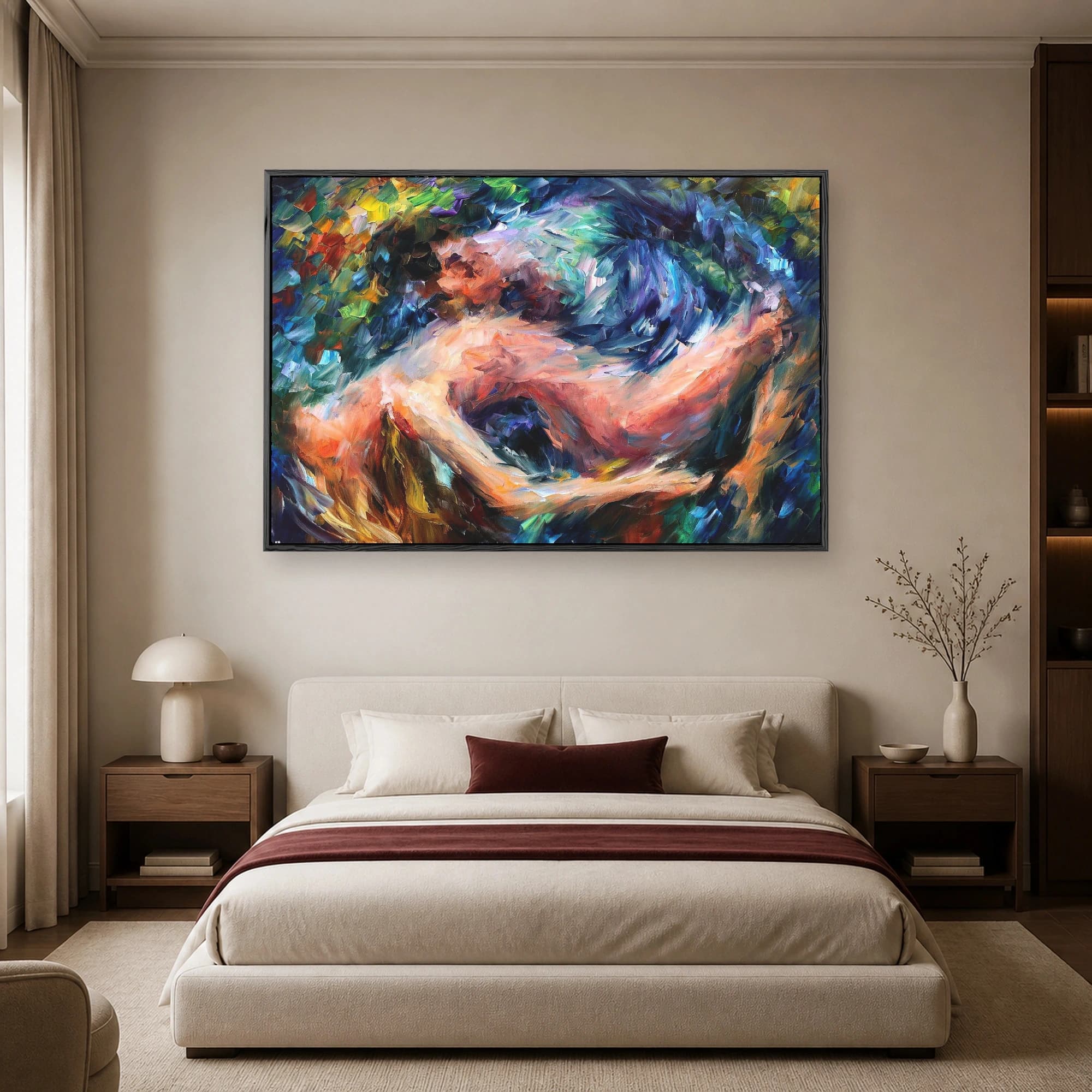 Abstract Embrace Impasto Canvas Print, view 5