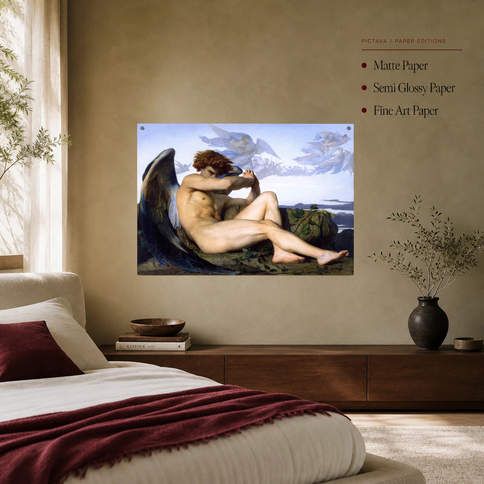 The Fallen Angel Canvas Print by Alexandre Cabanel, view 7