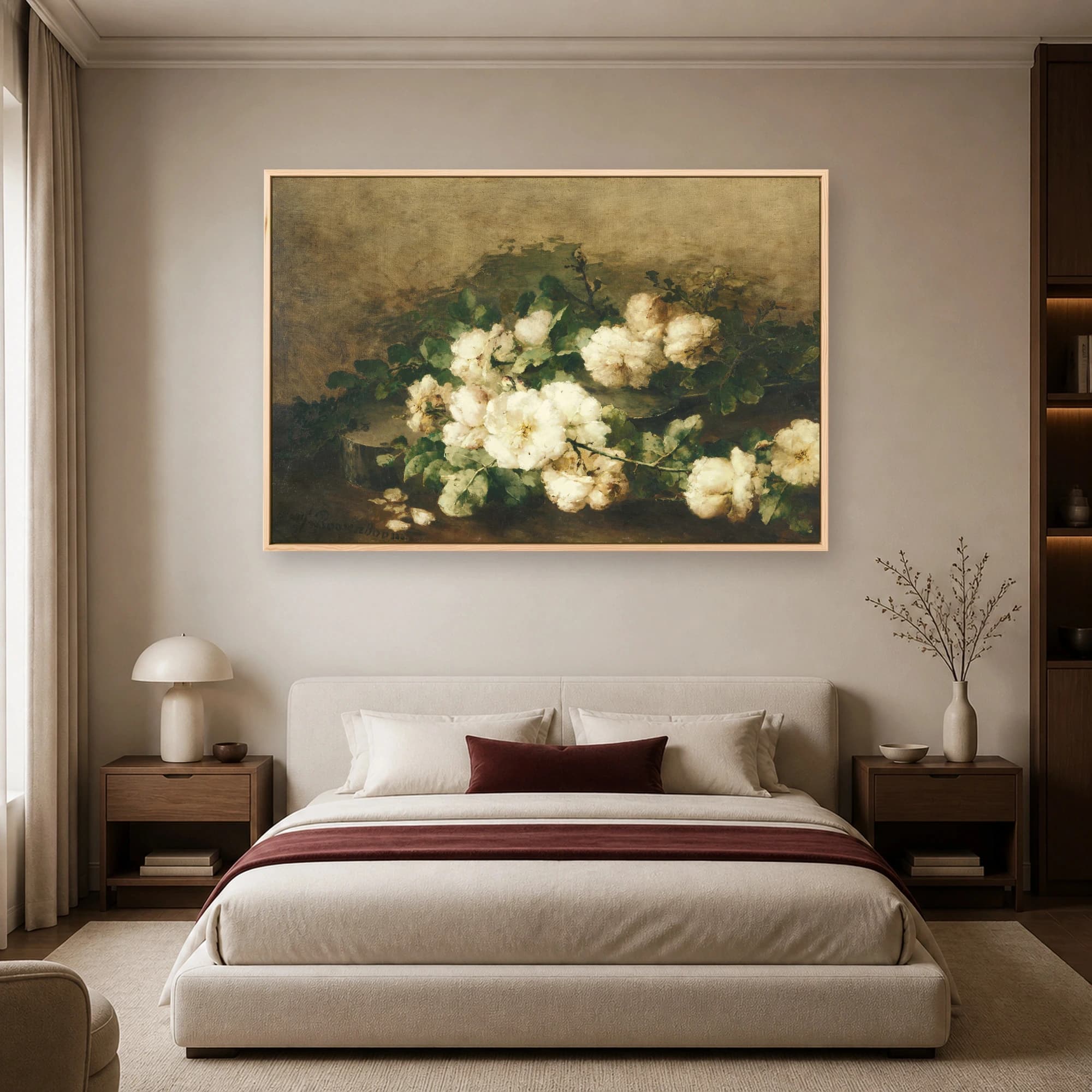 Still Life with White Roses Fine Art Print, view 6