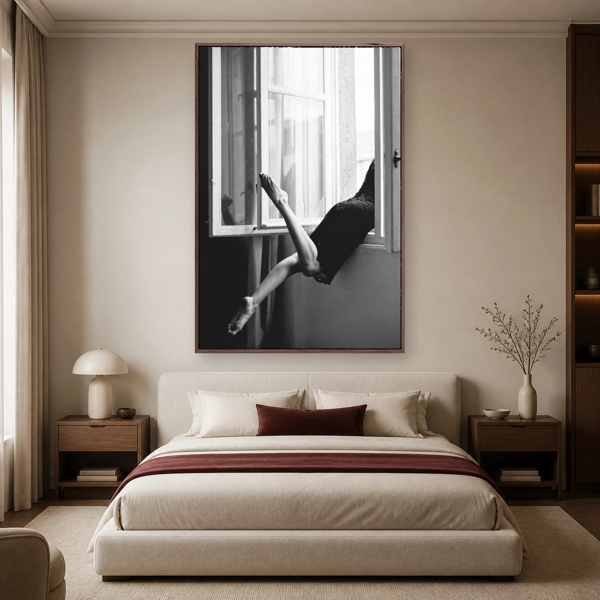 Surreal Monochrome Window Art Print, view 4