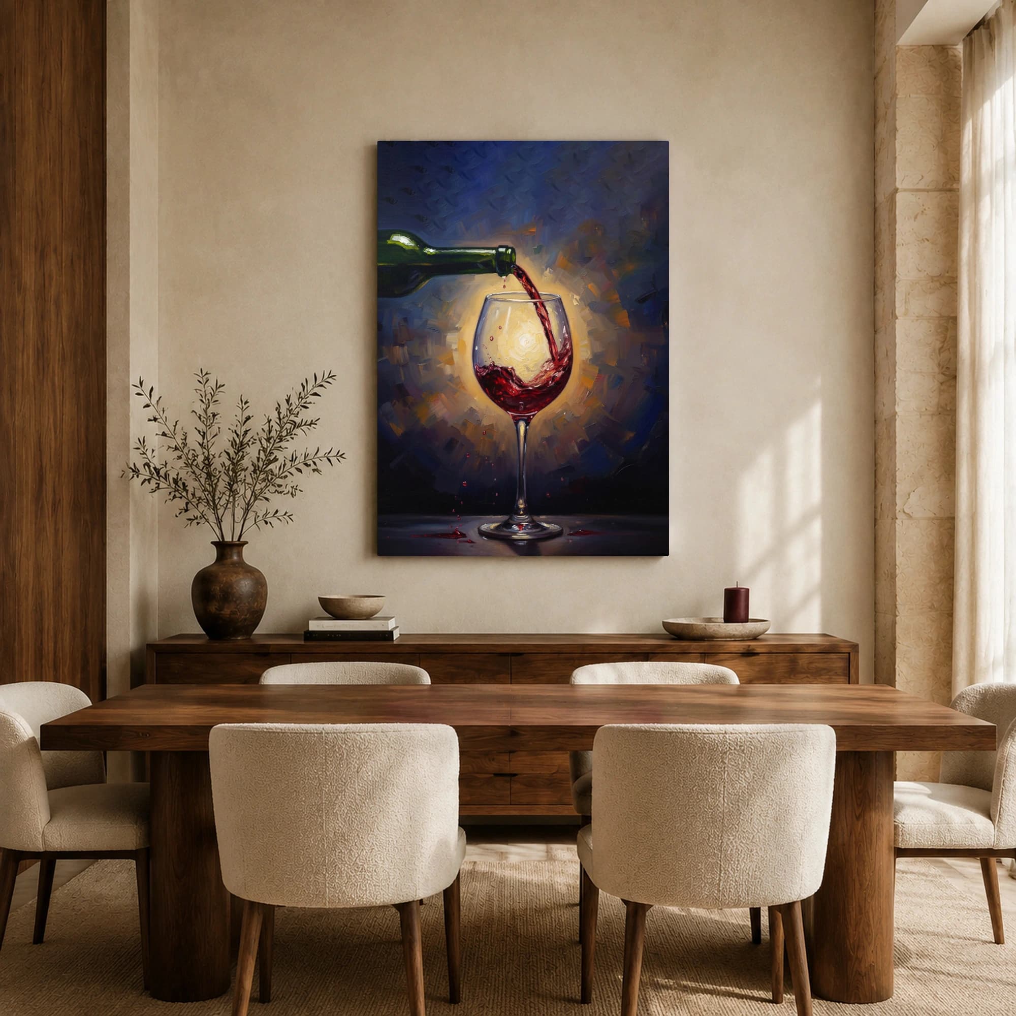 Crimson Pour Fine Art Canvas Print, view 5