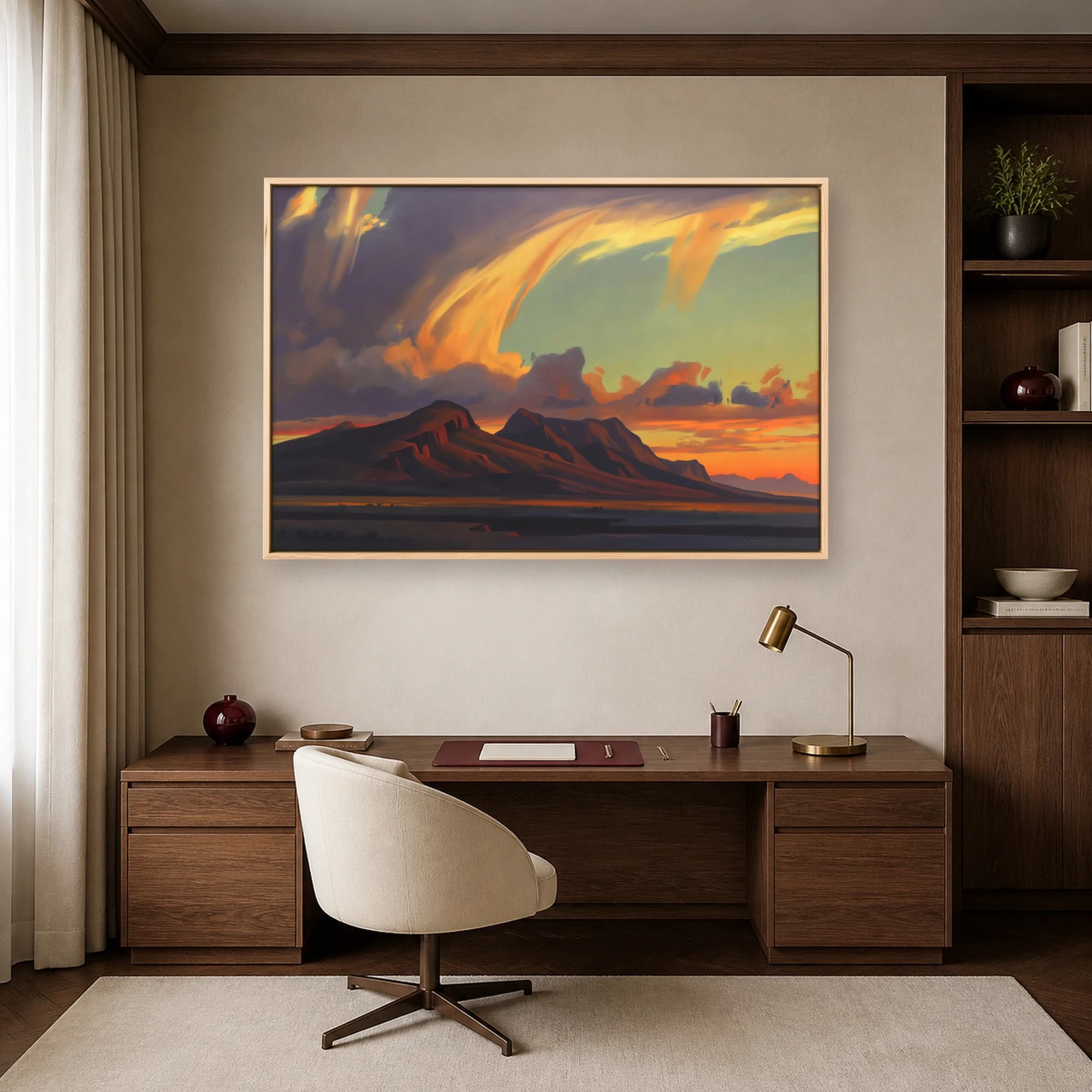 Sunset Mountain Landscape Canvas Print, view 5