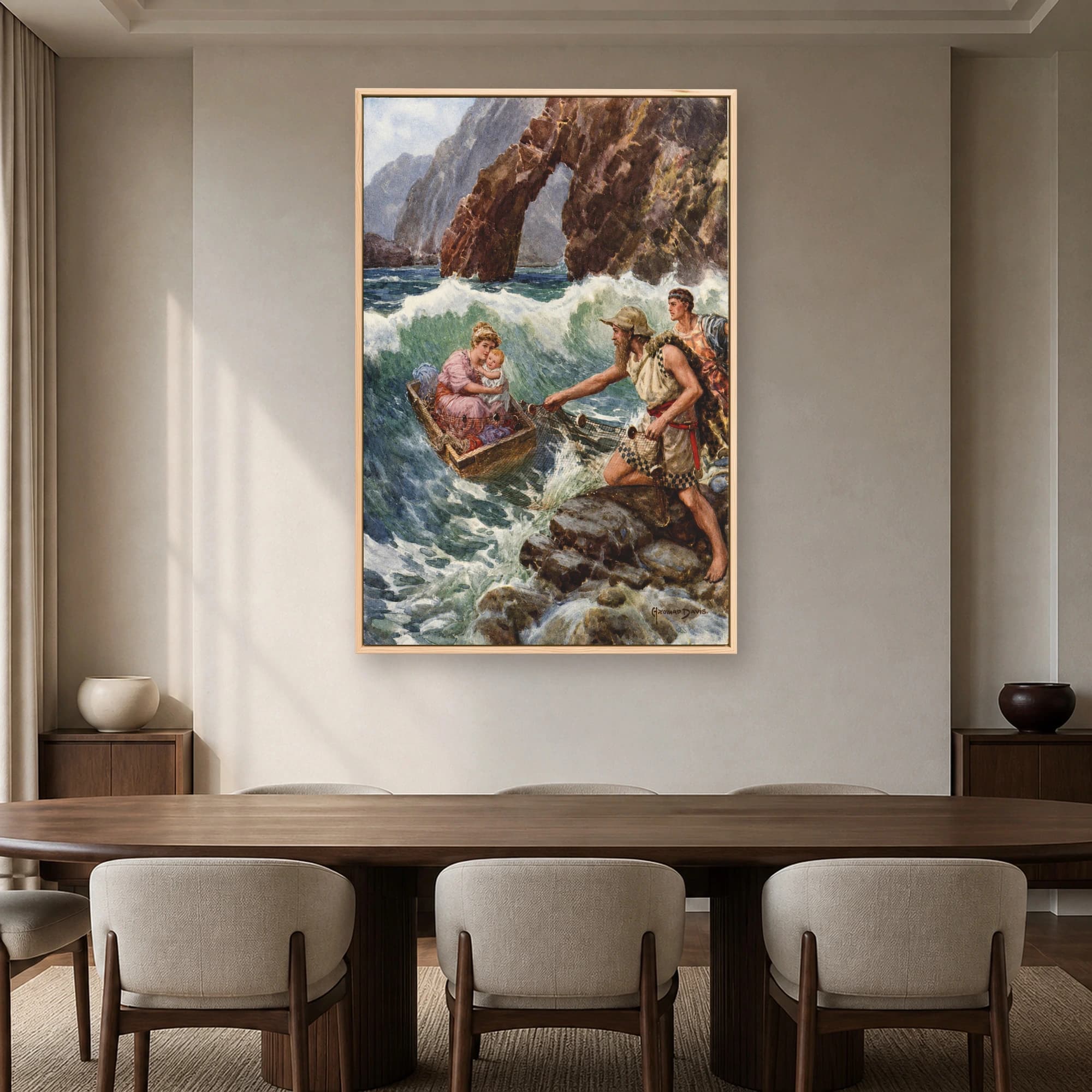 Danaë and Perseus Greek Mythology Fine Art Print, view 4
