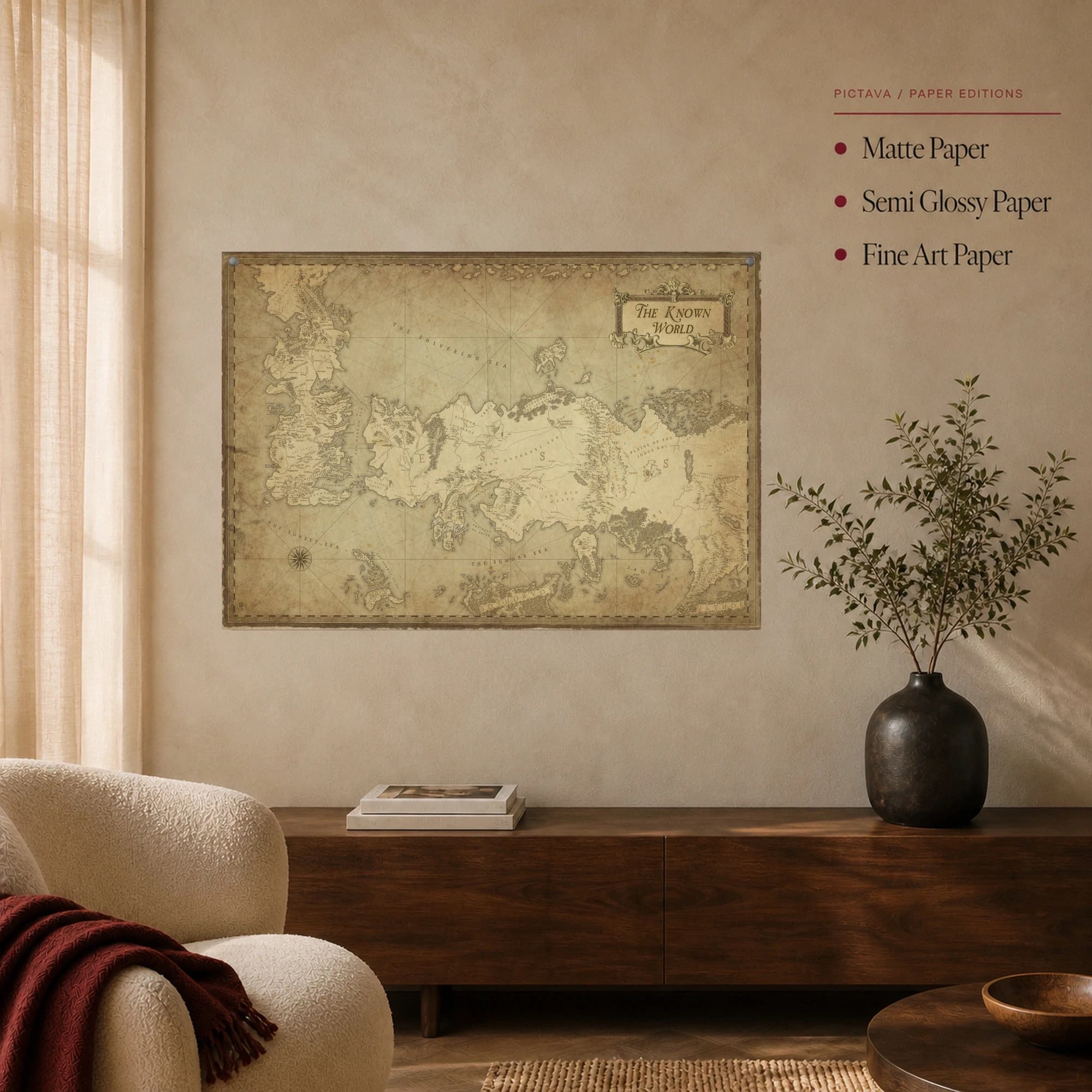 The Known World Fantasy Map Wall Art, view 4
