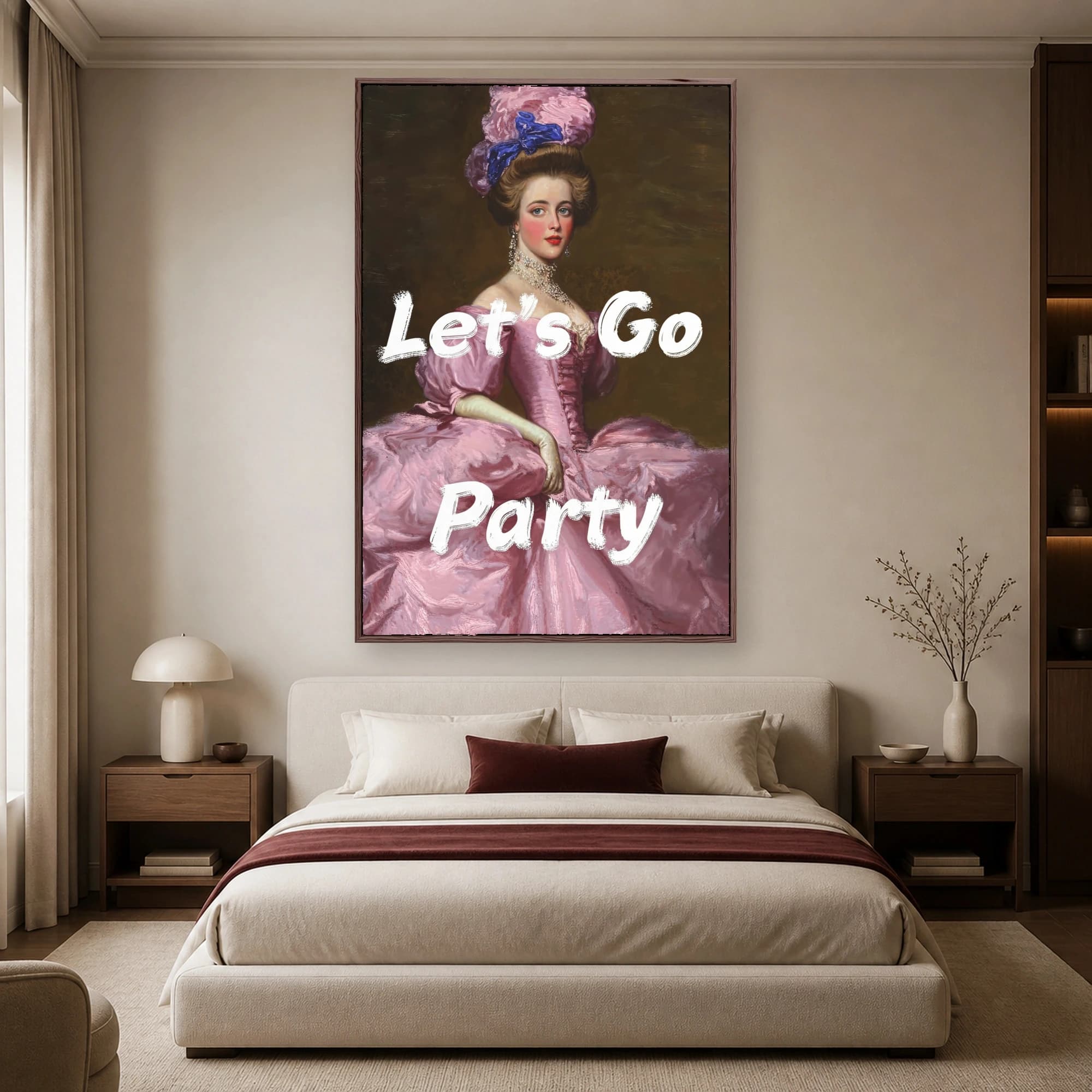 Let's Go Party Funny Classical Portrait Wall Art, view 5