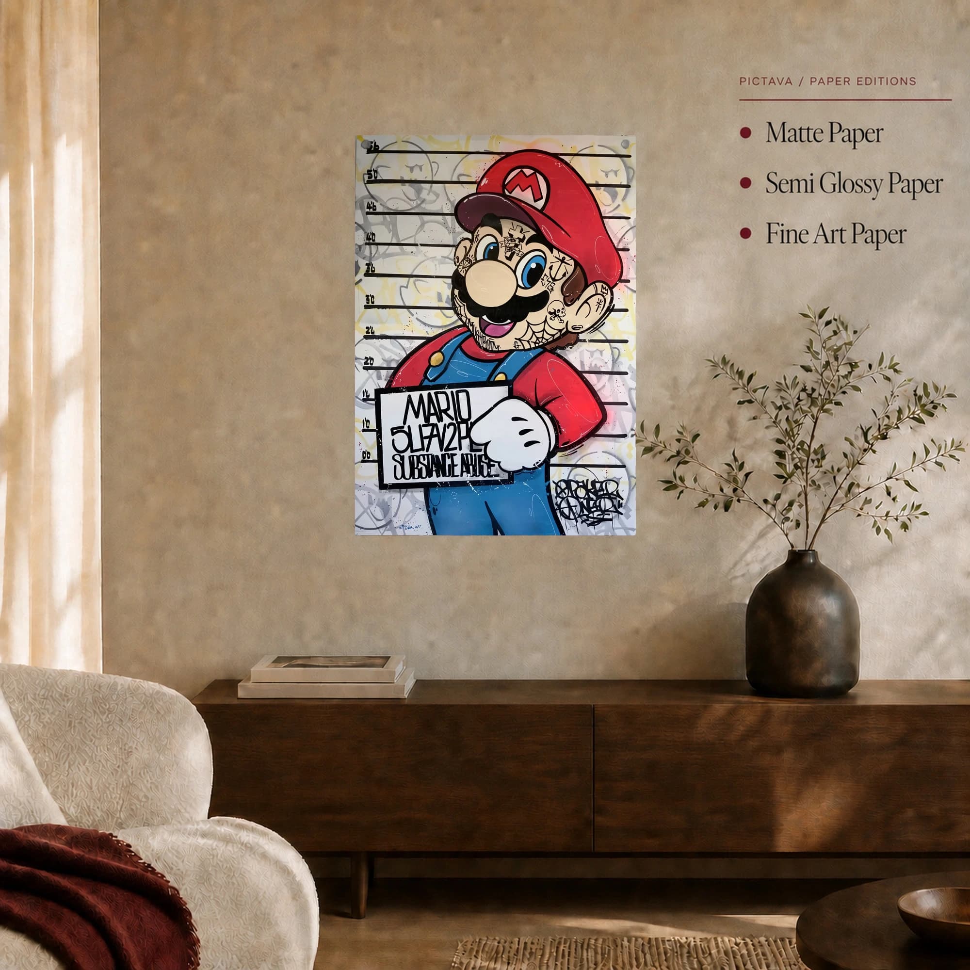 Mugshot Mario Pop Art Wall Art, view 5