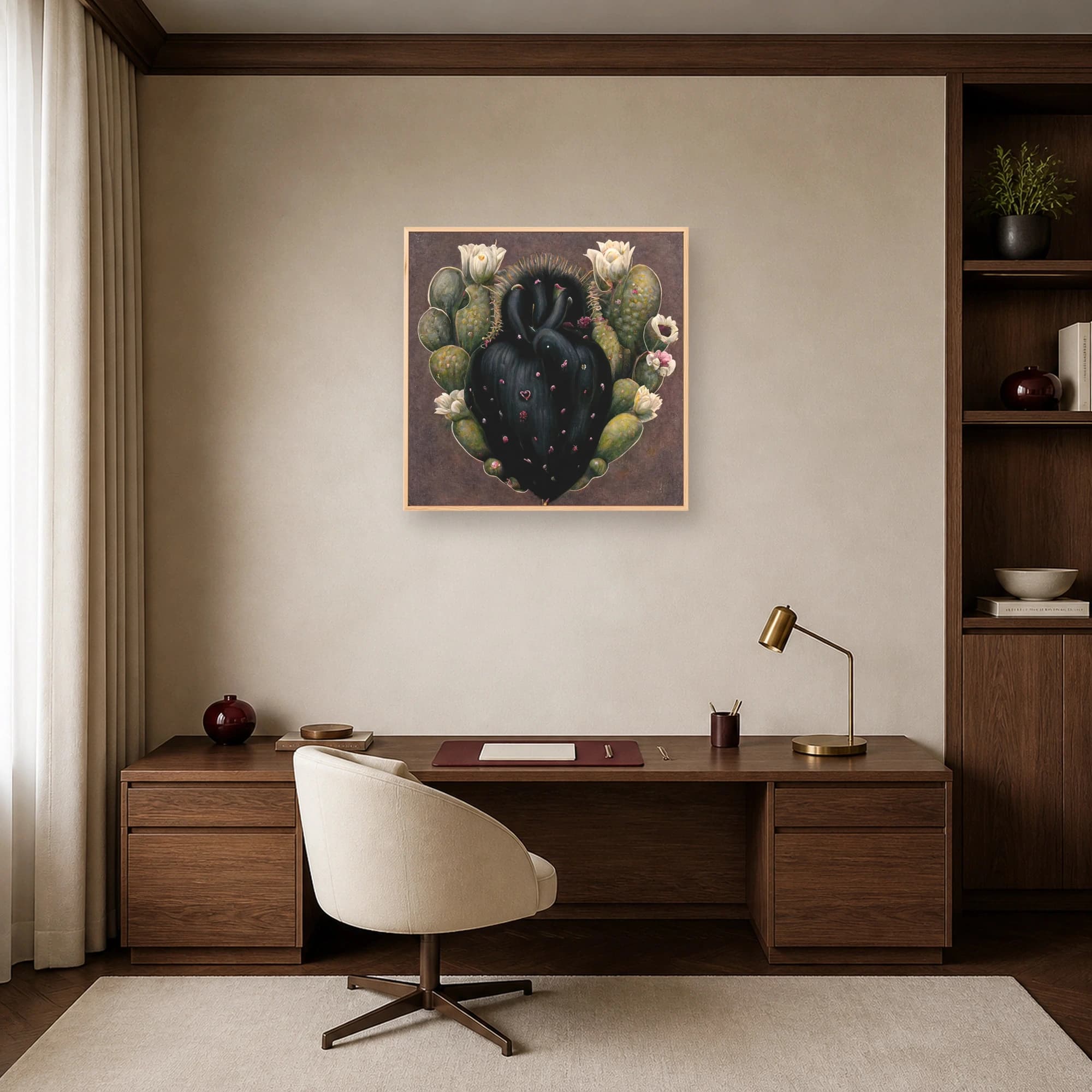 Surreal Botanical Heart Canvas Wall Art Print, view 7