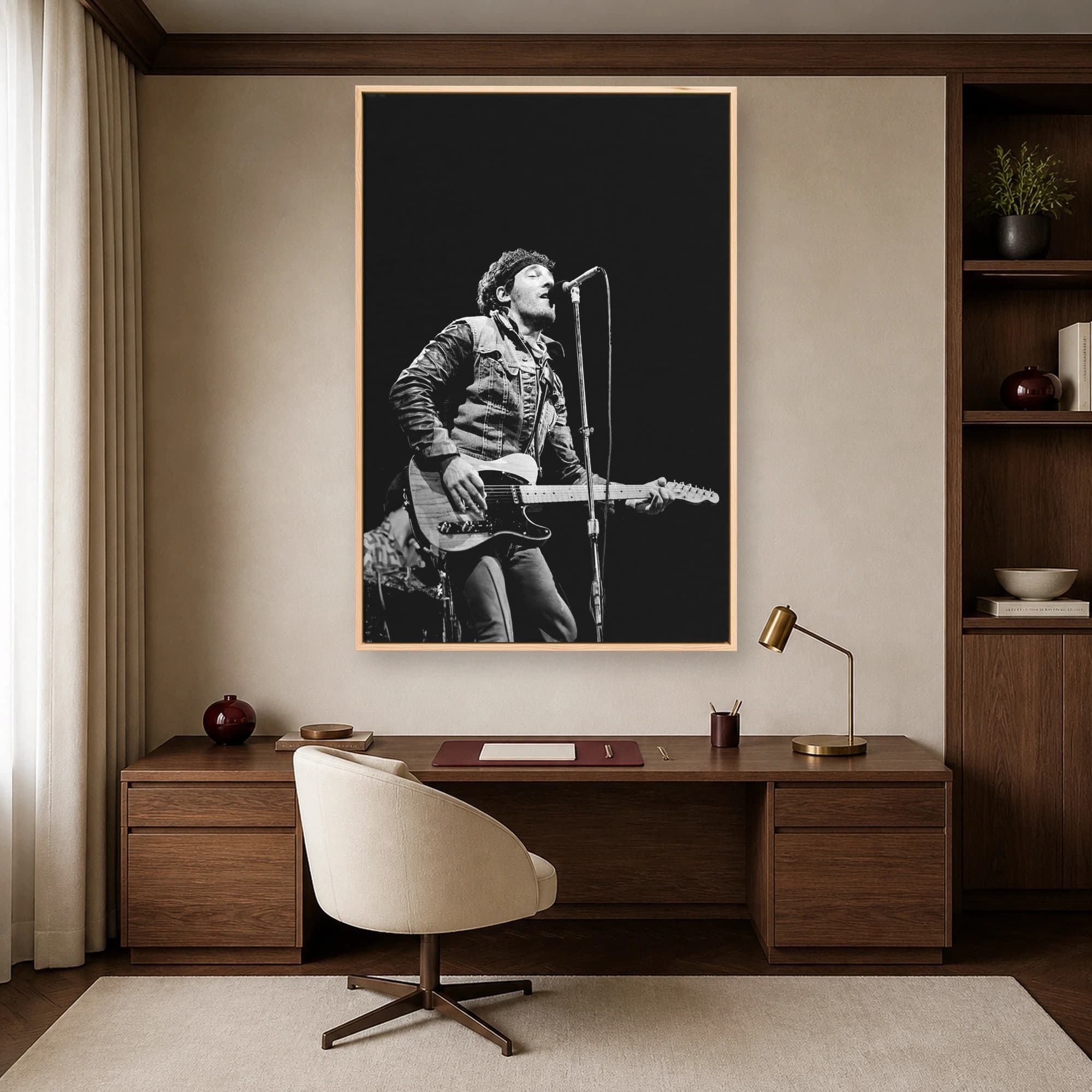 Bruce Springsteen Live Concert Black and White Art Print, view 5