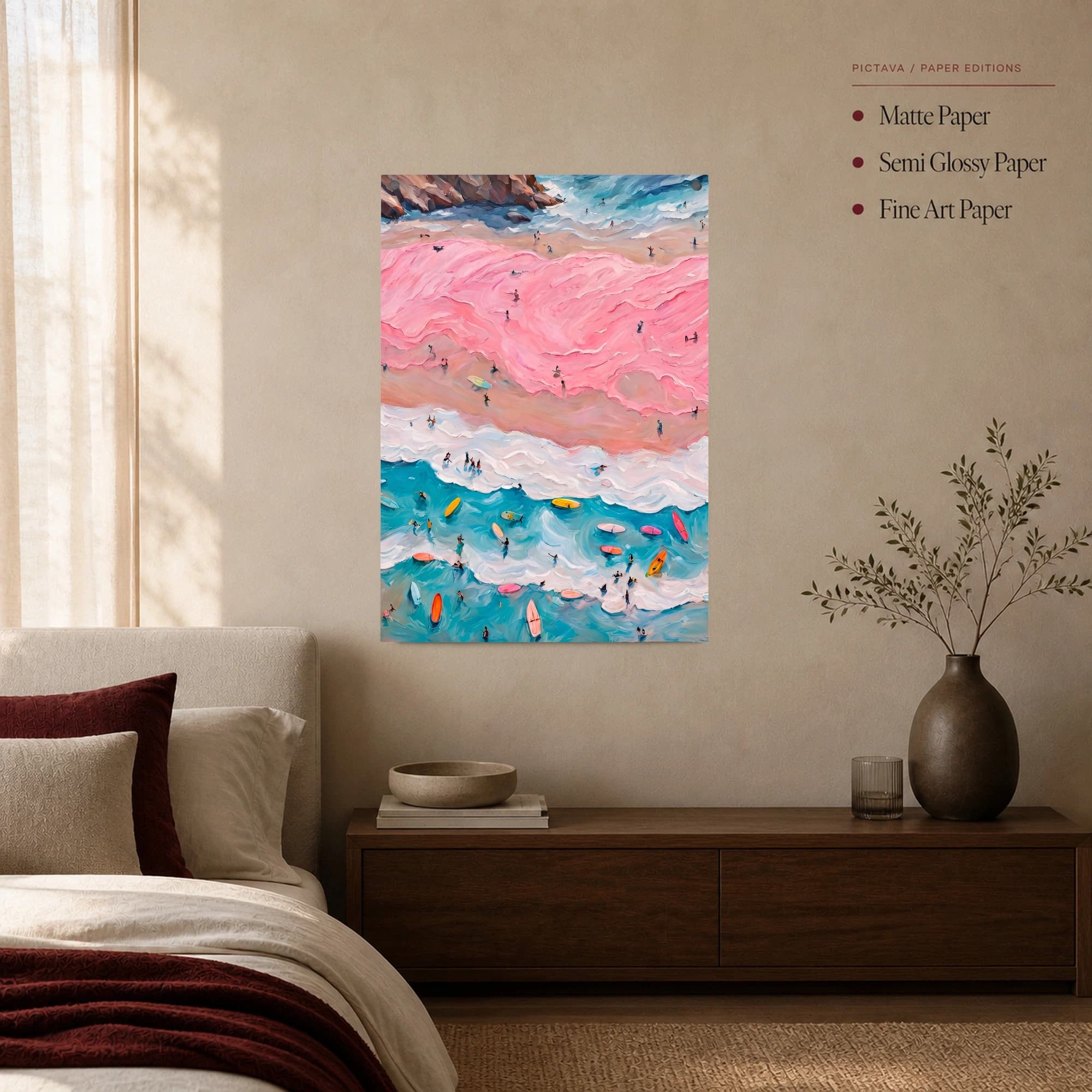 Aerial Beach Surf Canvas Print, view 4