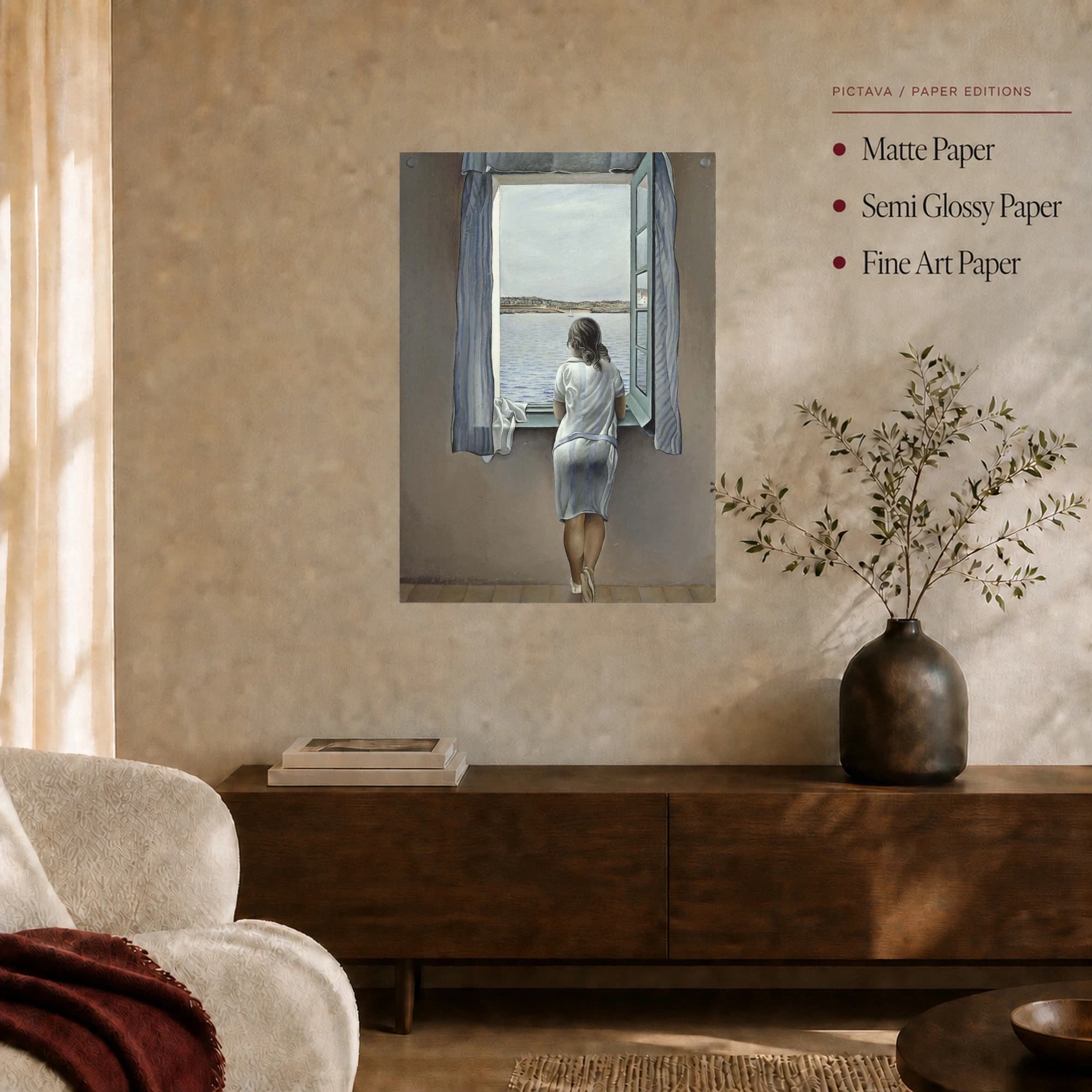 Girl at a Window by Salvador Dalí Wall Art, view 6