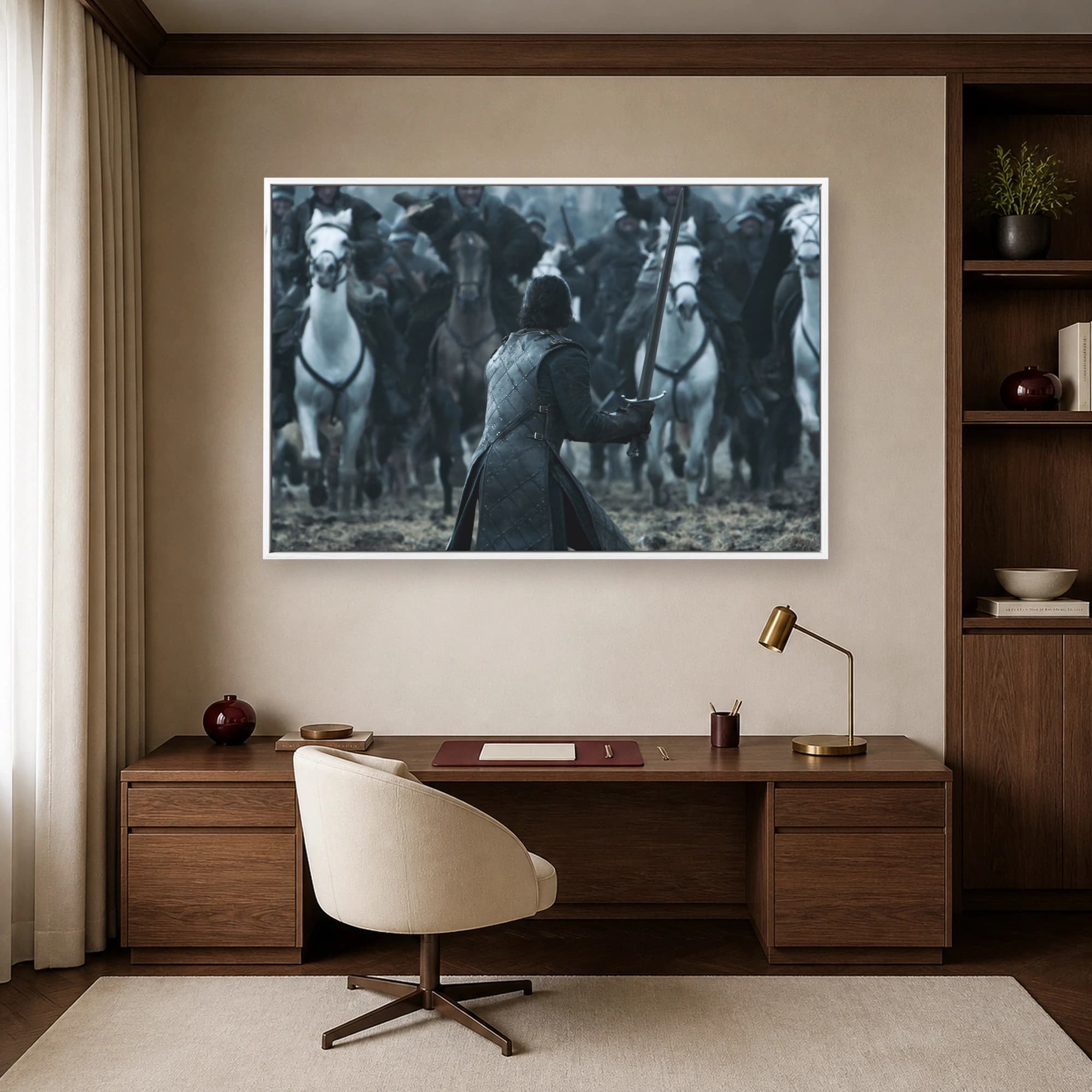 Epic Battlefield Stand Cinematic Canvas Print, view 4