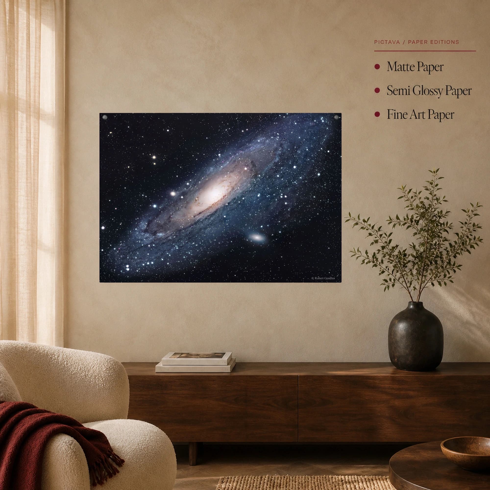 Andromeda Galaxy Deep Space Canvas Print, view 3
