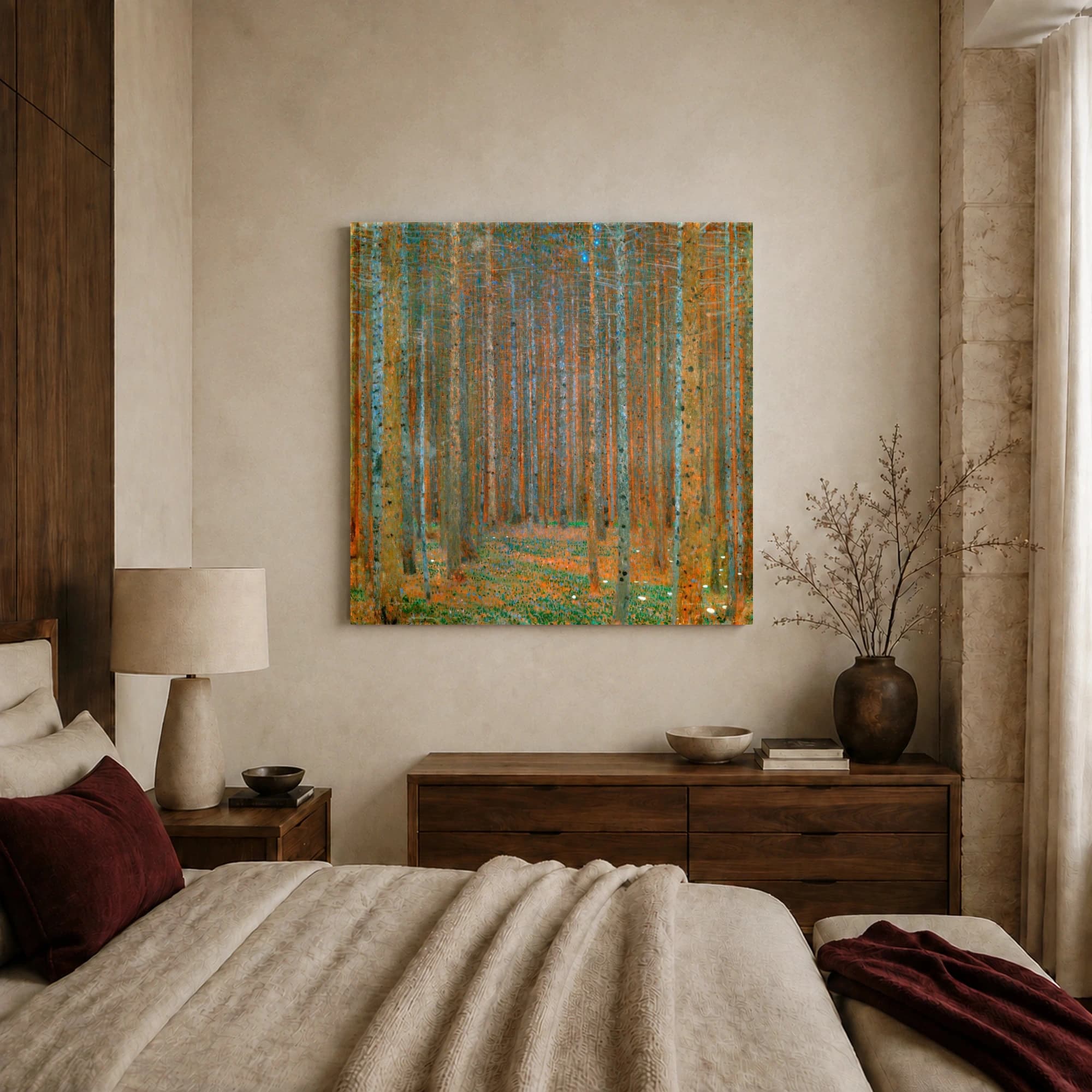 Pine Trees in Forest Fine Art Print, view 3
