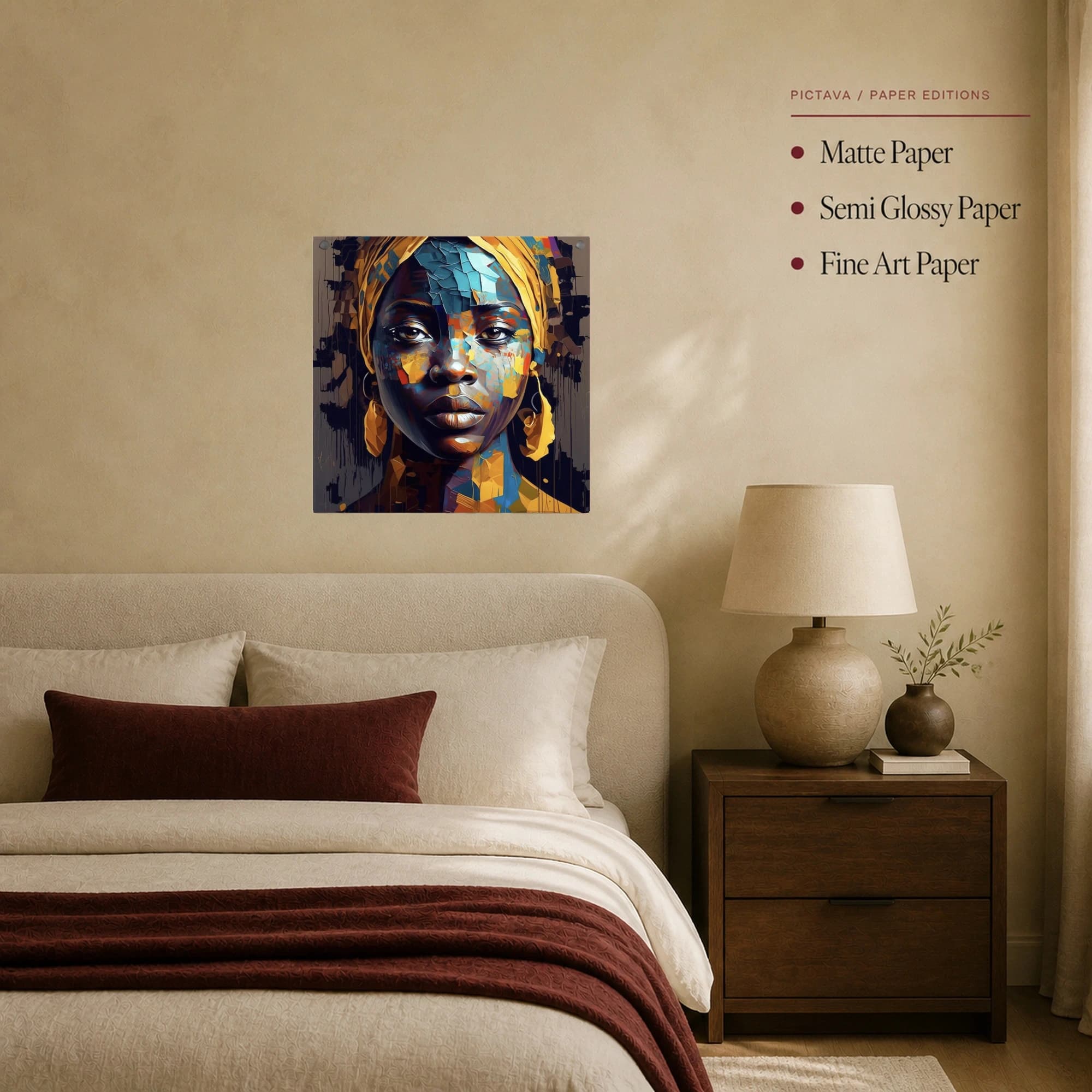 Mosaic Gaze Contemporary Portrait Wall Art, view 8