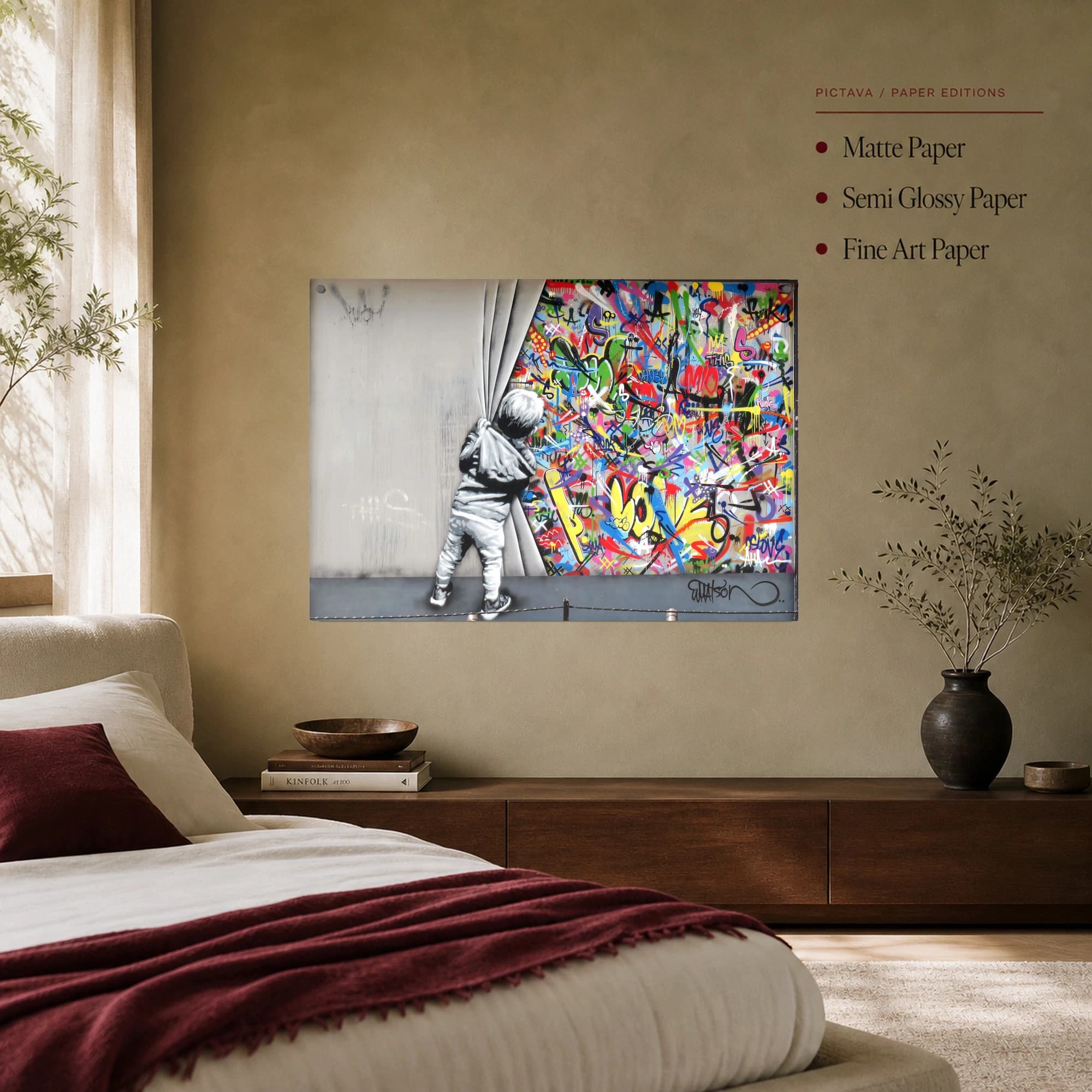 Peeling Back the Chaos Street Art Canvas Print, view 7