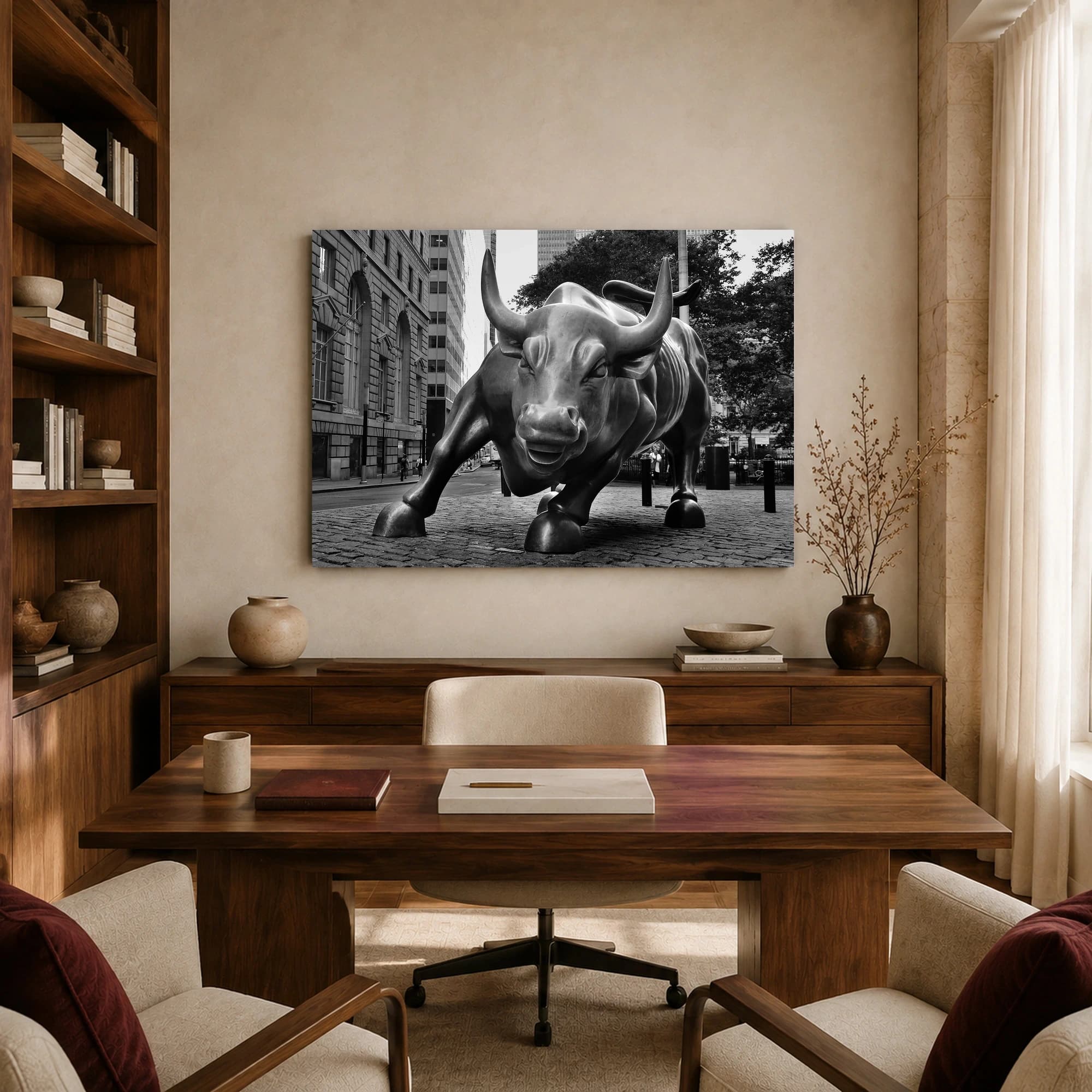 Charging Bull New York Black and White Fine Art Print, view 8
