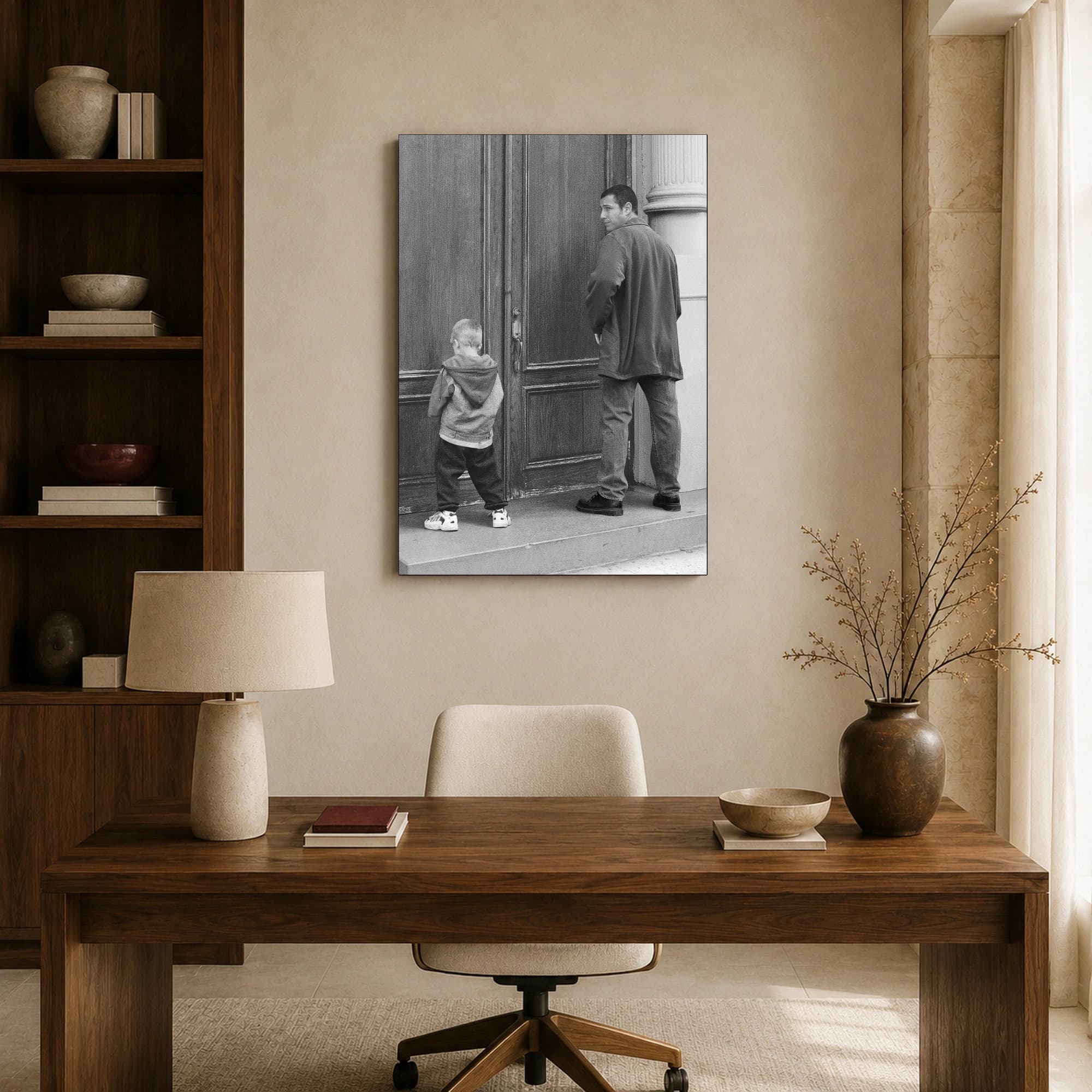 Adam Sandler Funny Bathroom Black and White Wall Art, view 8
