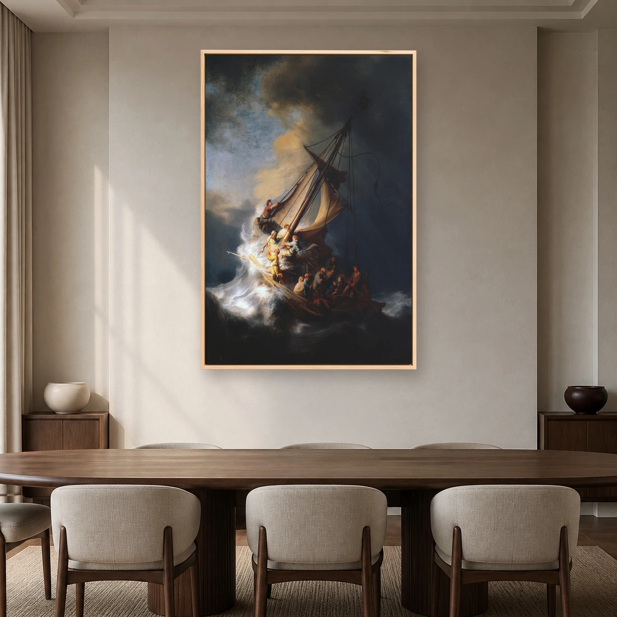 Rembrandt Storm on the Sea of Galilee Fine Art Canvas Print, view 4