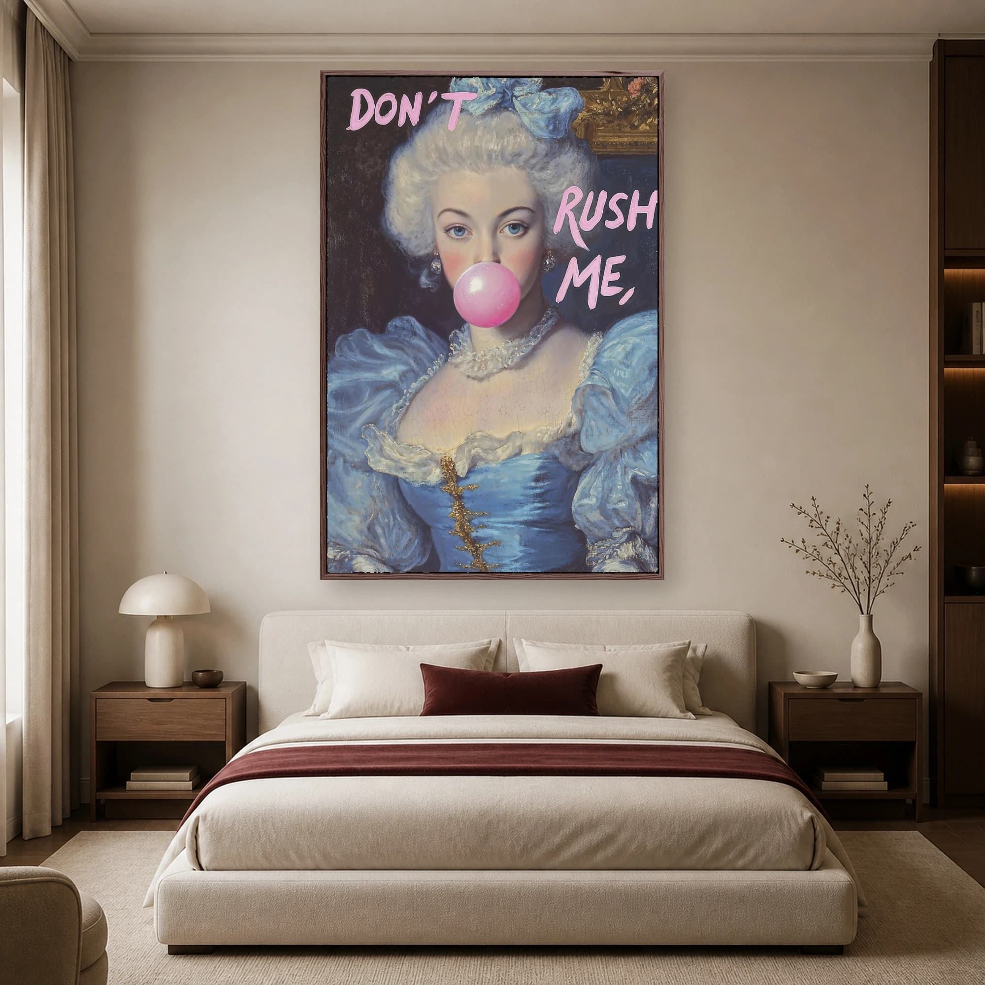 Don't Rush Me Bubblegum Noblewoman Portrait Wall Art, view 5