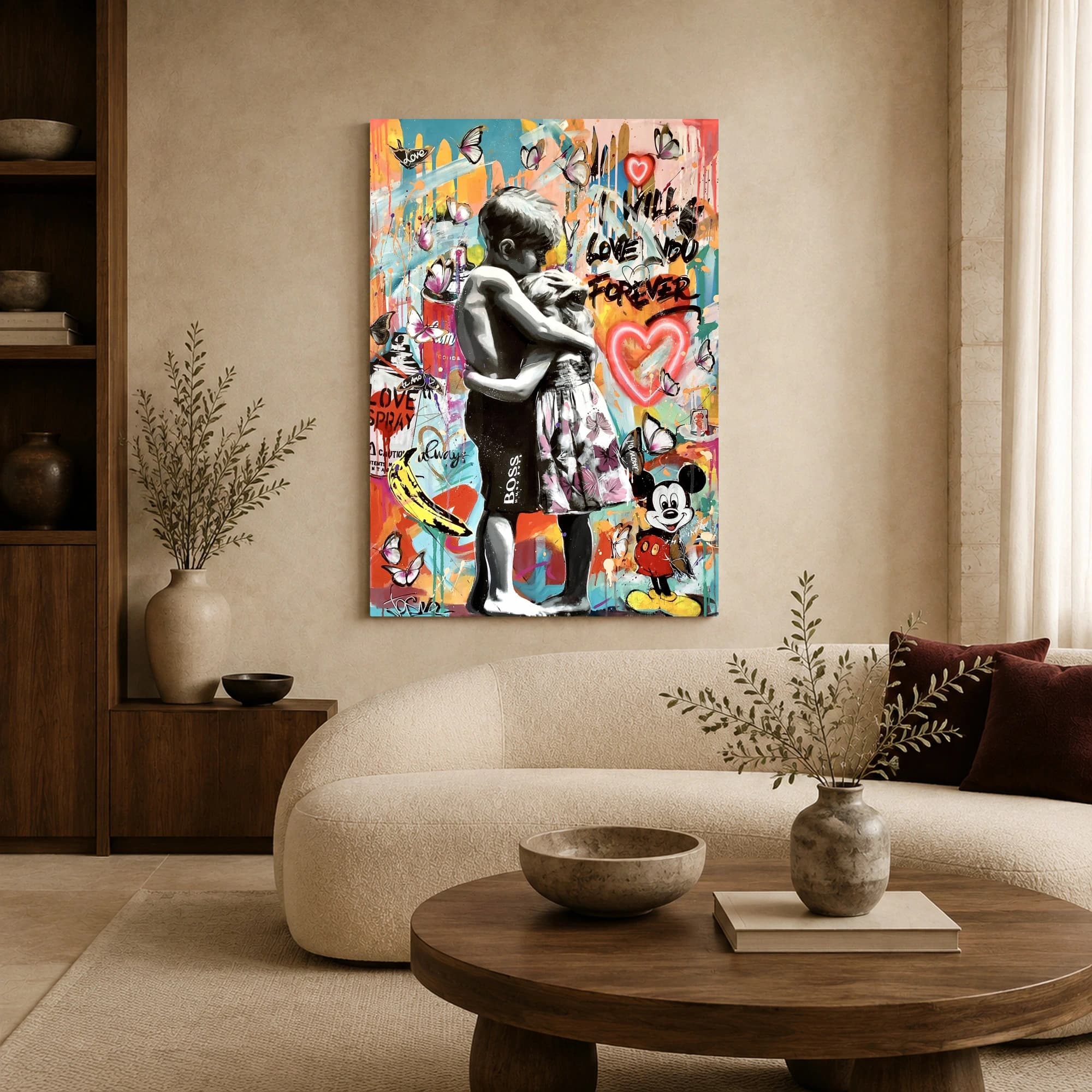 Love You Forever Street Art Canvas Print, view 6