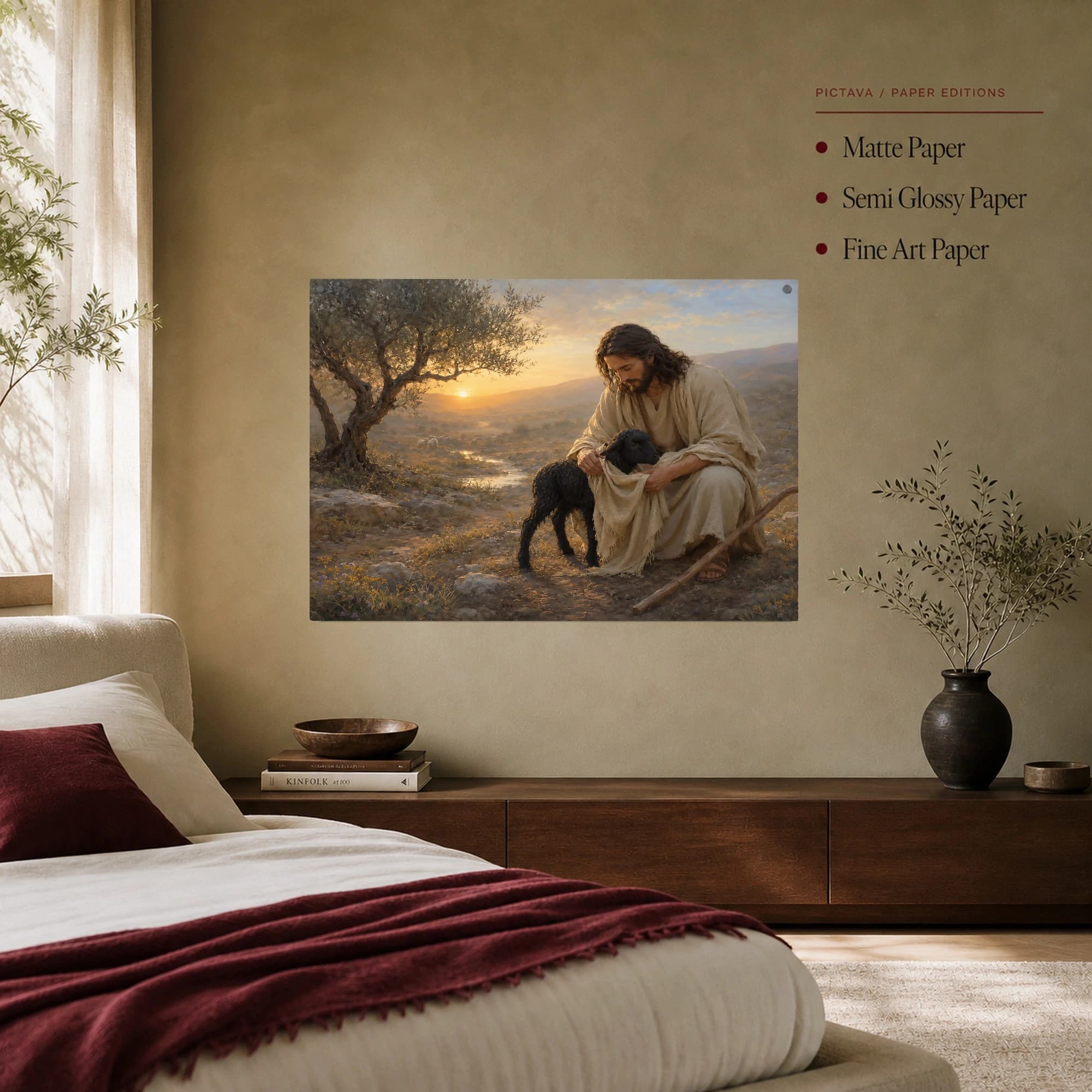 Jesus Christ the Good Shepherd Canvas Art Print, view 8
