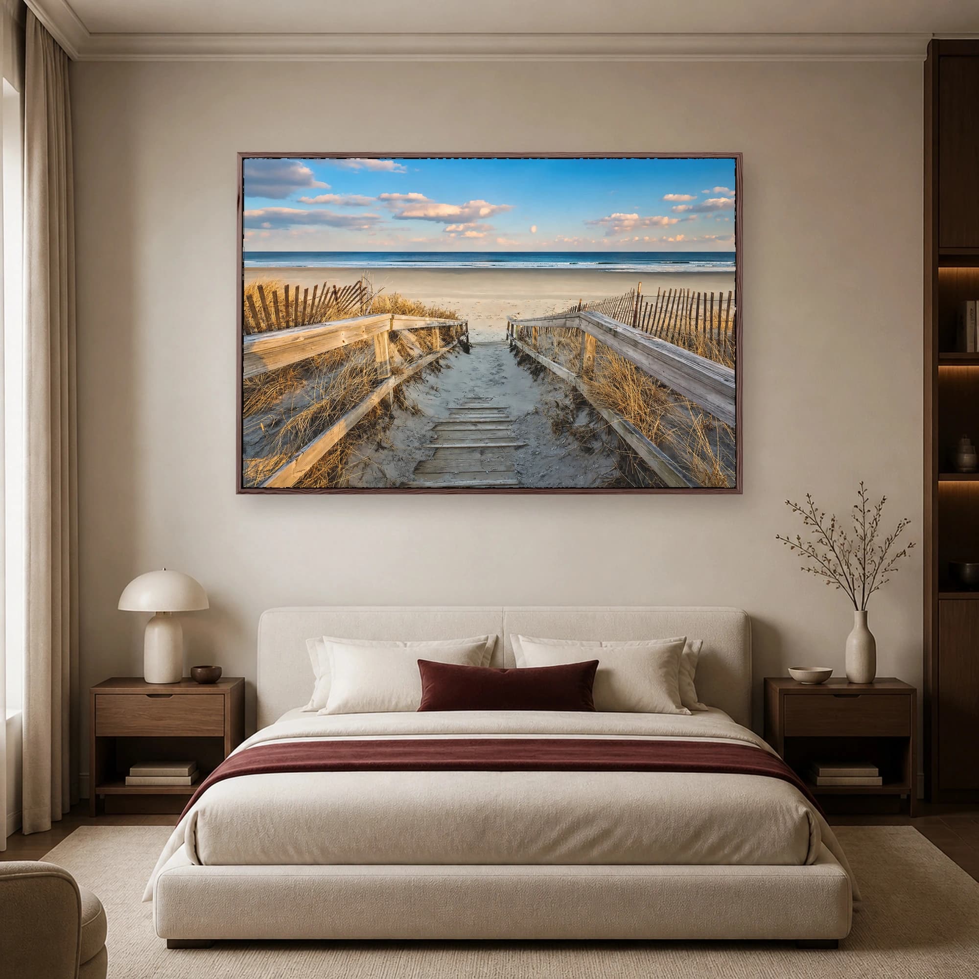 Coastal Pathway Beach Landscape Wall Art, view 5