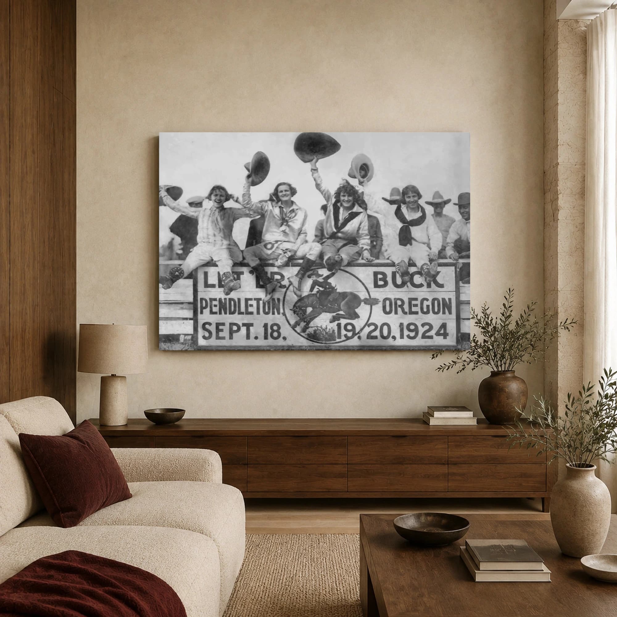 Pendleton Roundup 1924 Cowgirls Historic Photograph, view 3