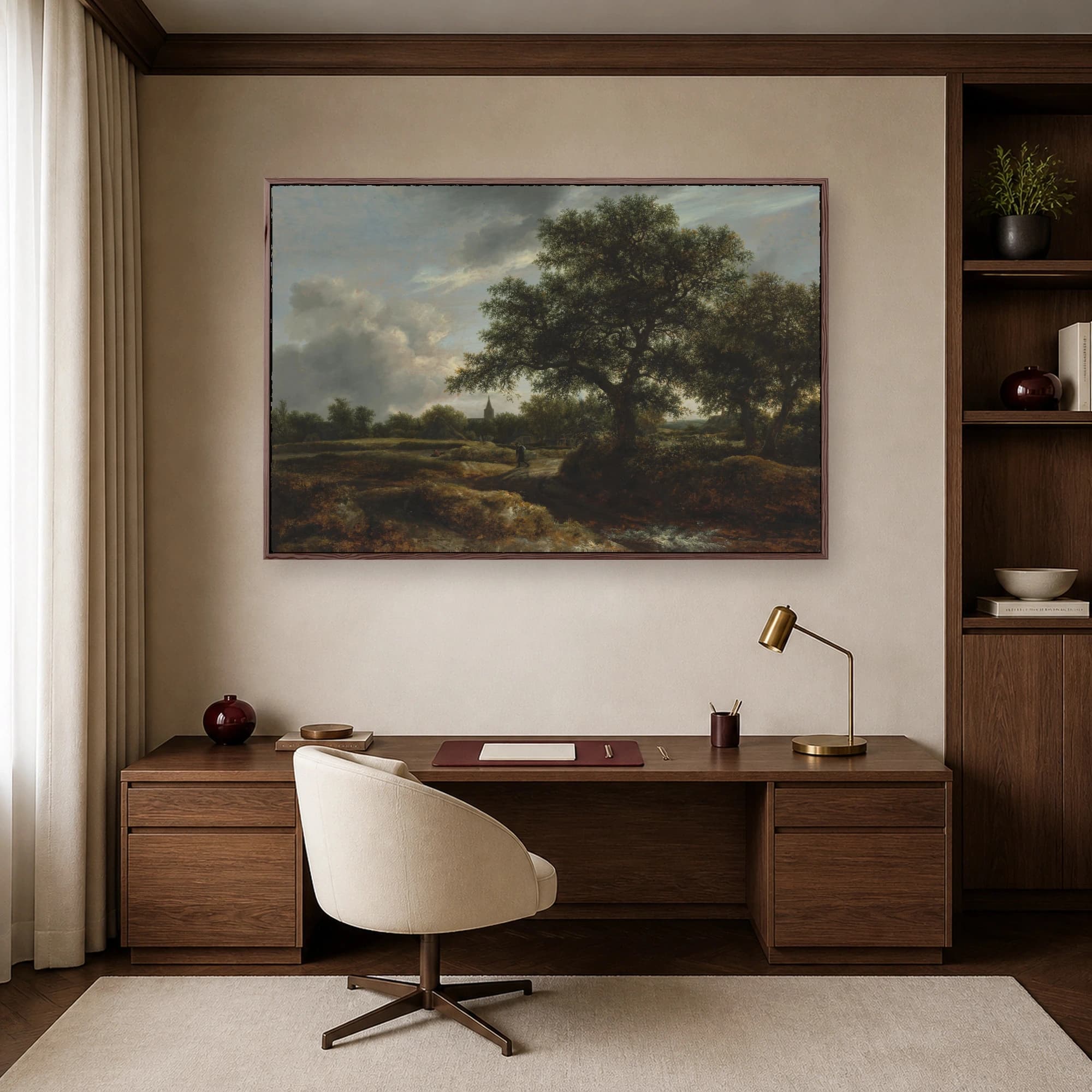 The Water Mill with the Great Oak Fine Art Print, view 6