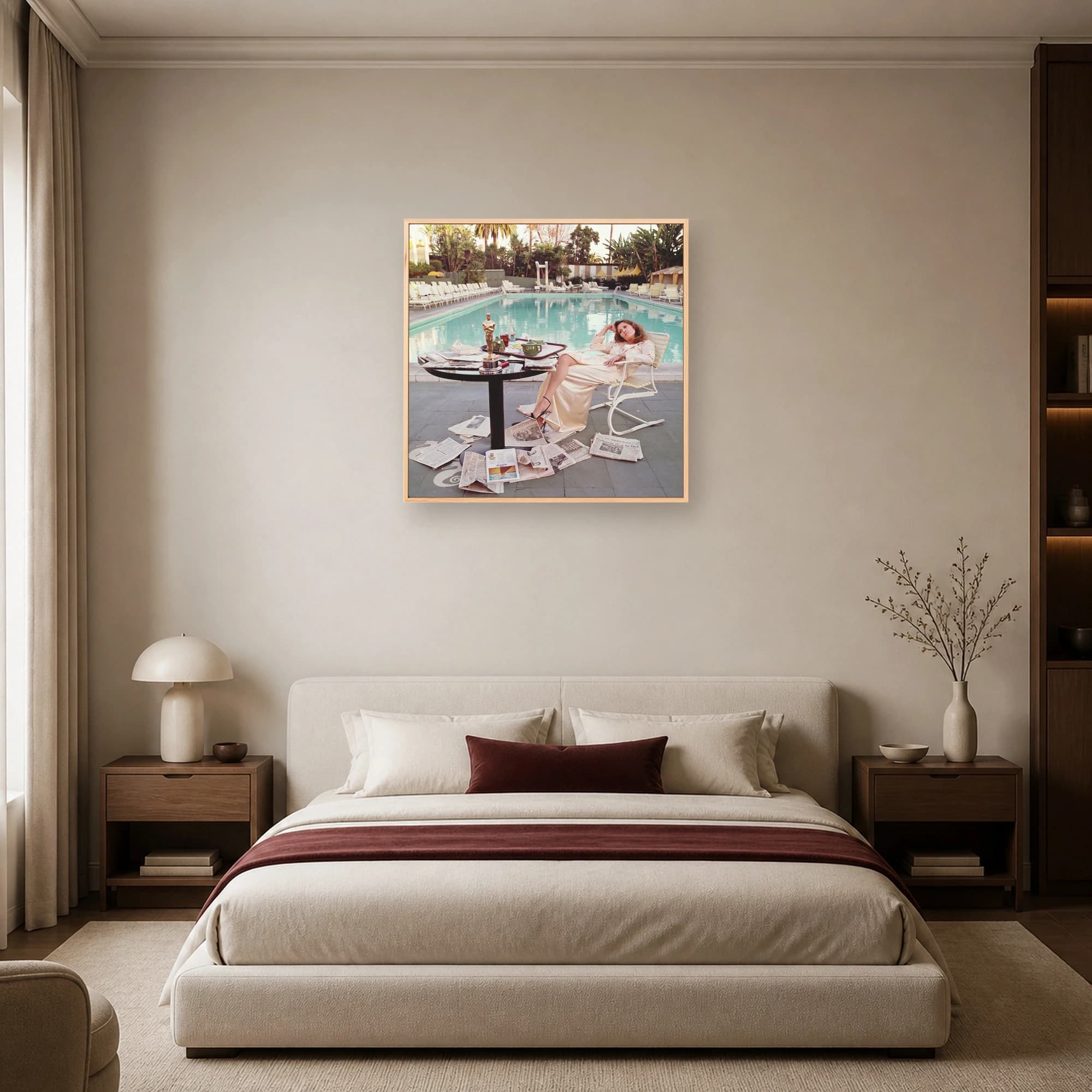 Faye Dunaway Oscar Morning Poolside Wall Art Print, view 7