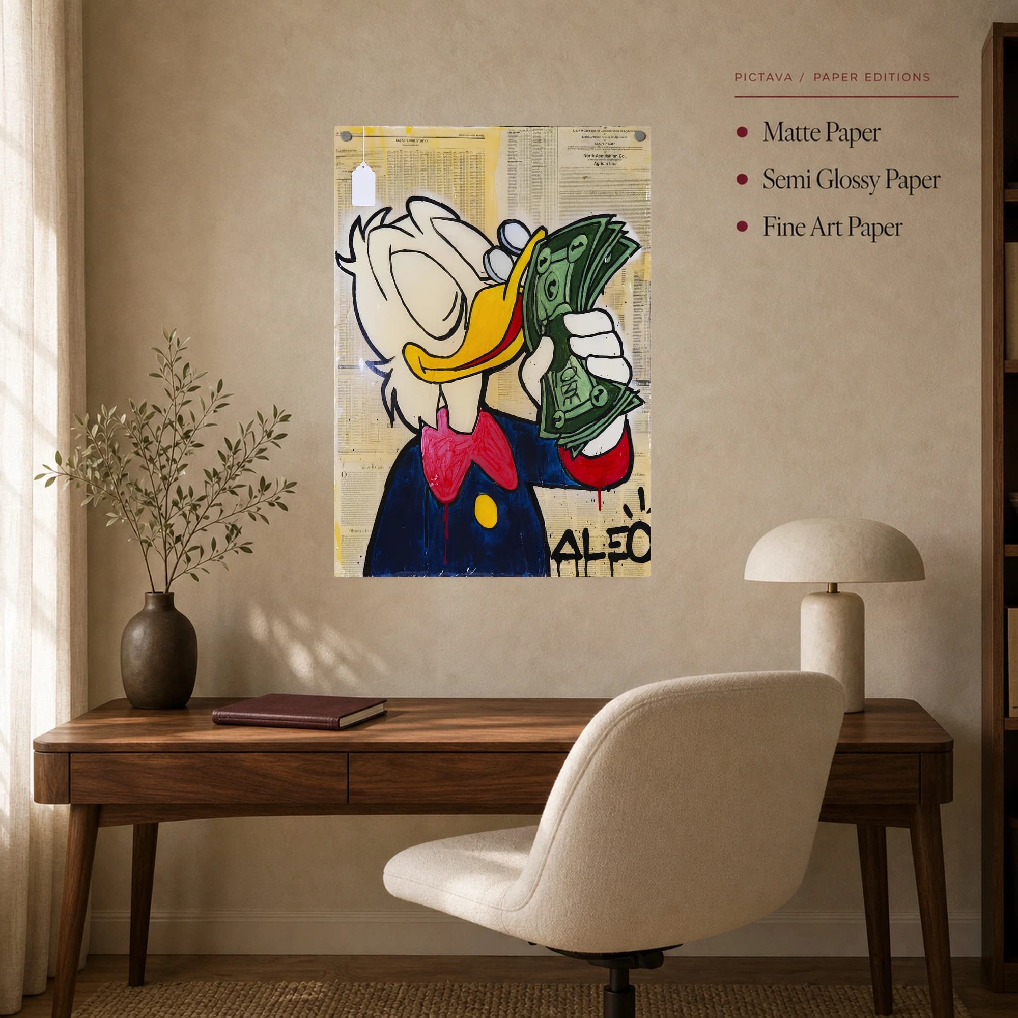 Donald Duck Wealth Pop Art Print, view 7