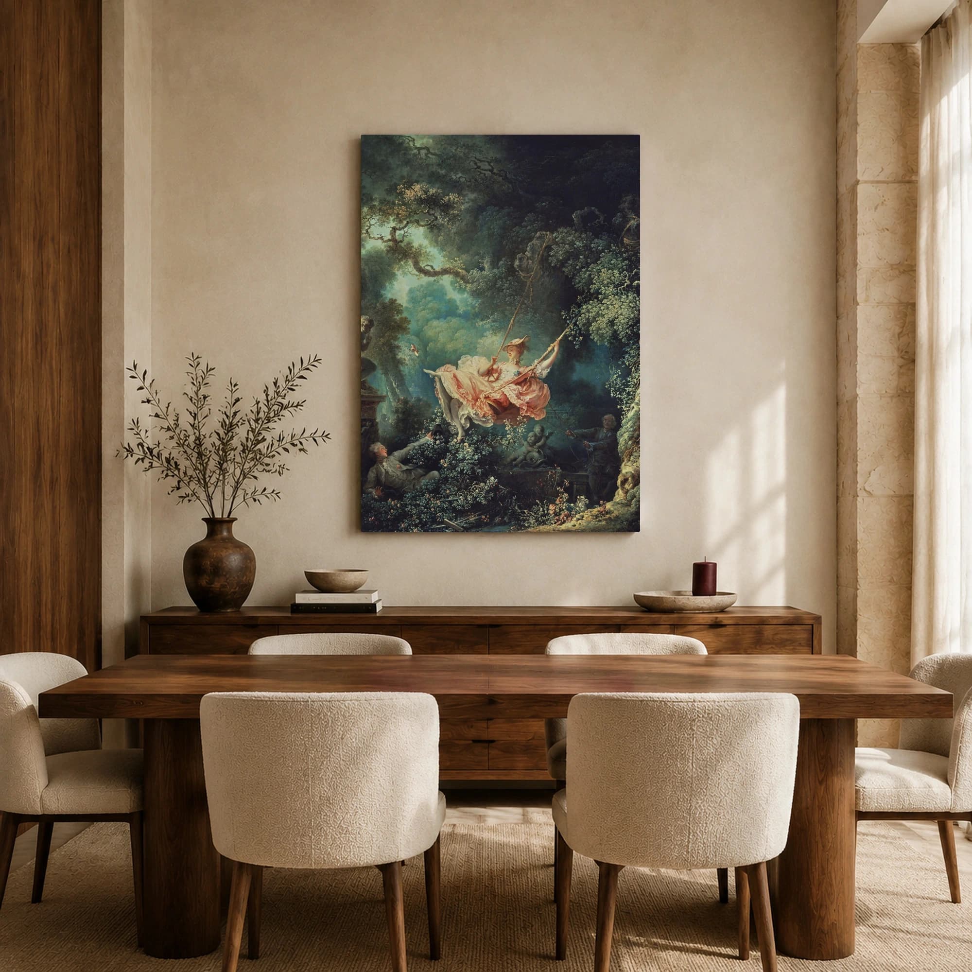 The Swing by Jean-Honoré Fragonard Fine Art Canvas Print, view 7
