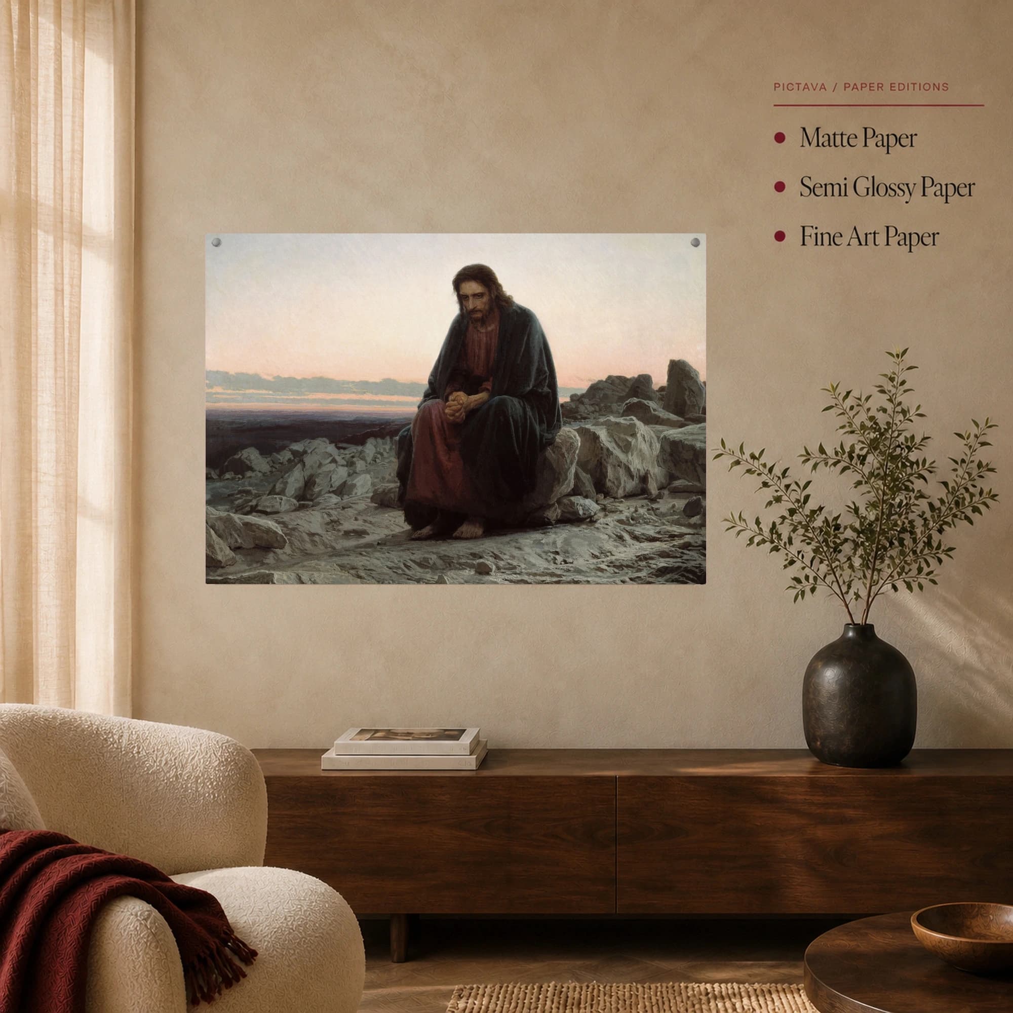 Christ in the Wilderness Fine Art Canvas Print, view 3