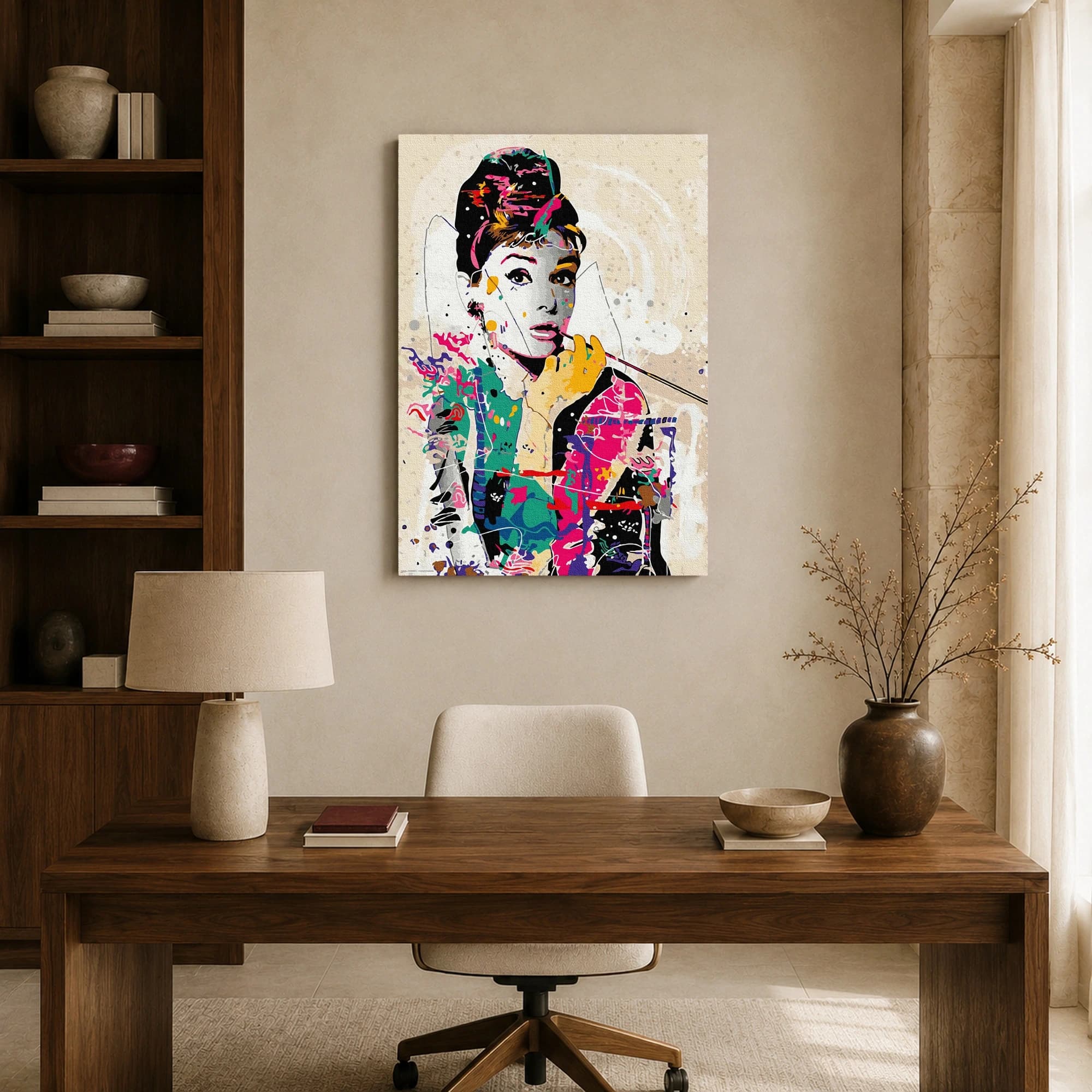 Audrey Hepburn Pop Art Canvas Wall Art, view 8