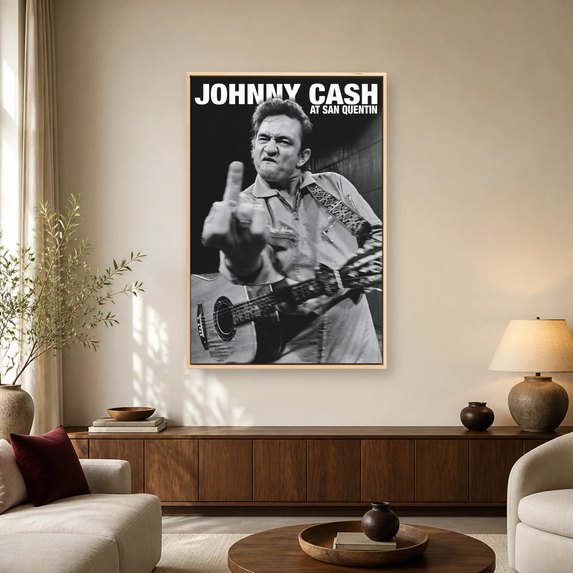 Johnny Cash at San Quentin Music Wall Art, view 2