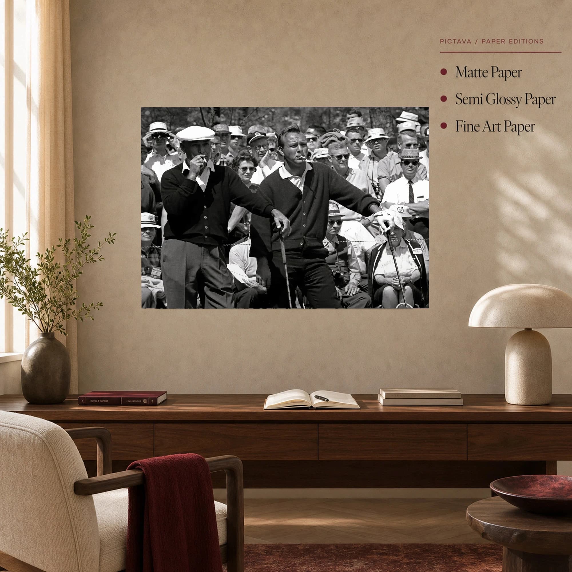 Vintage Golf Legends Black and White Wall Art Print, view 5