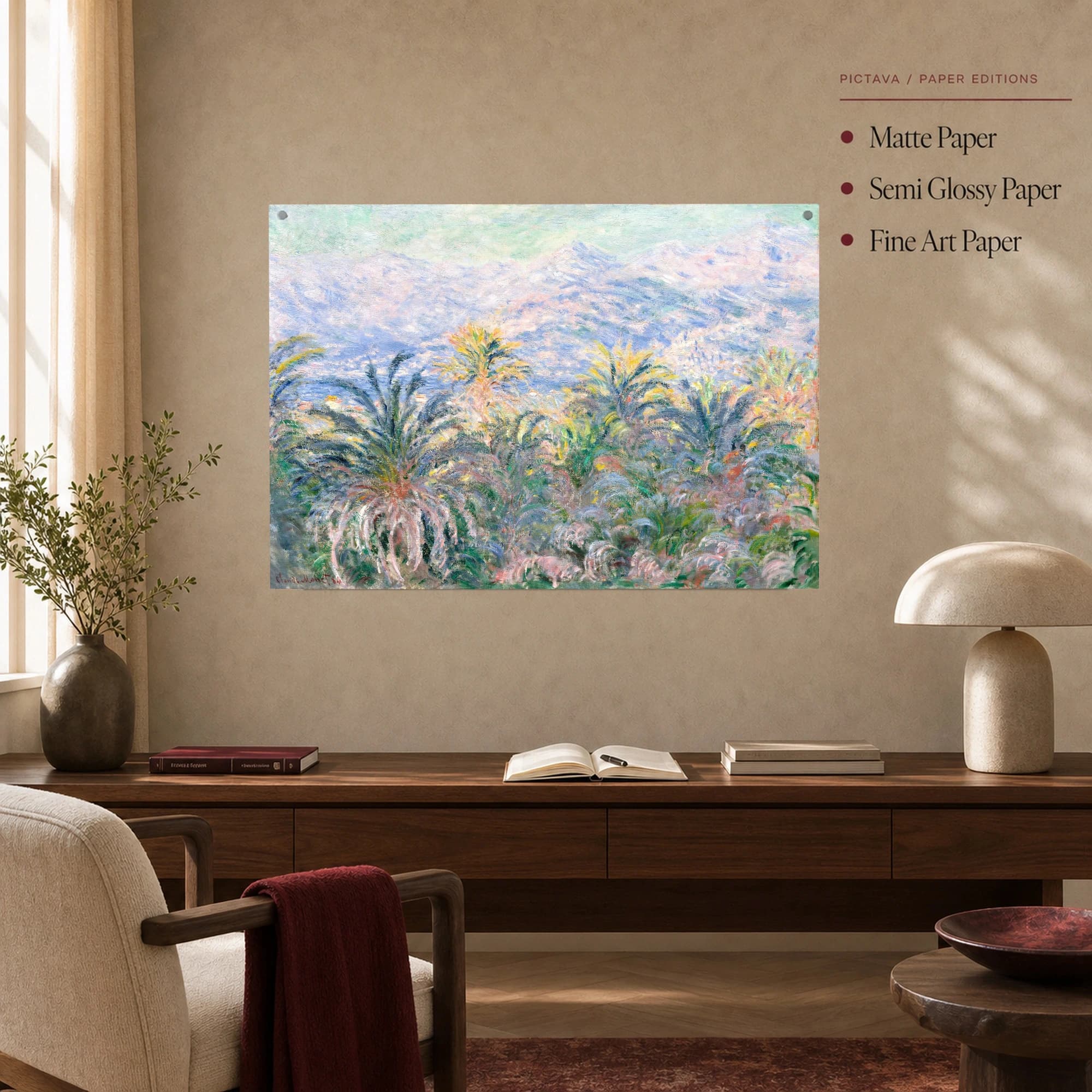 Monet Palm Trees at Bordighera Fine Art Print, view 5