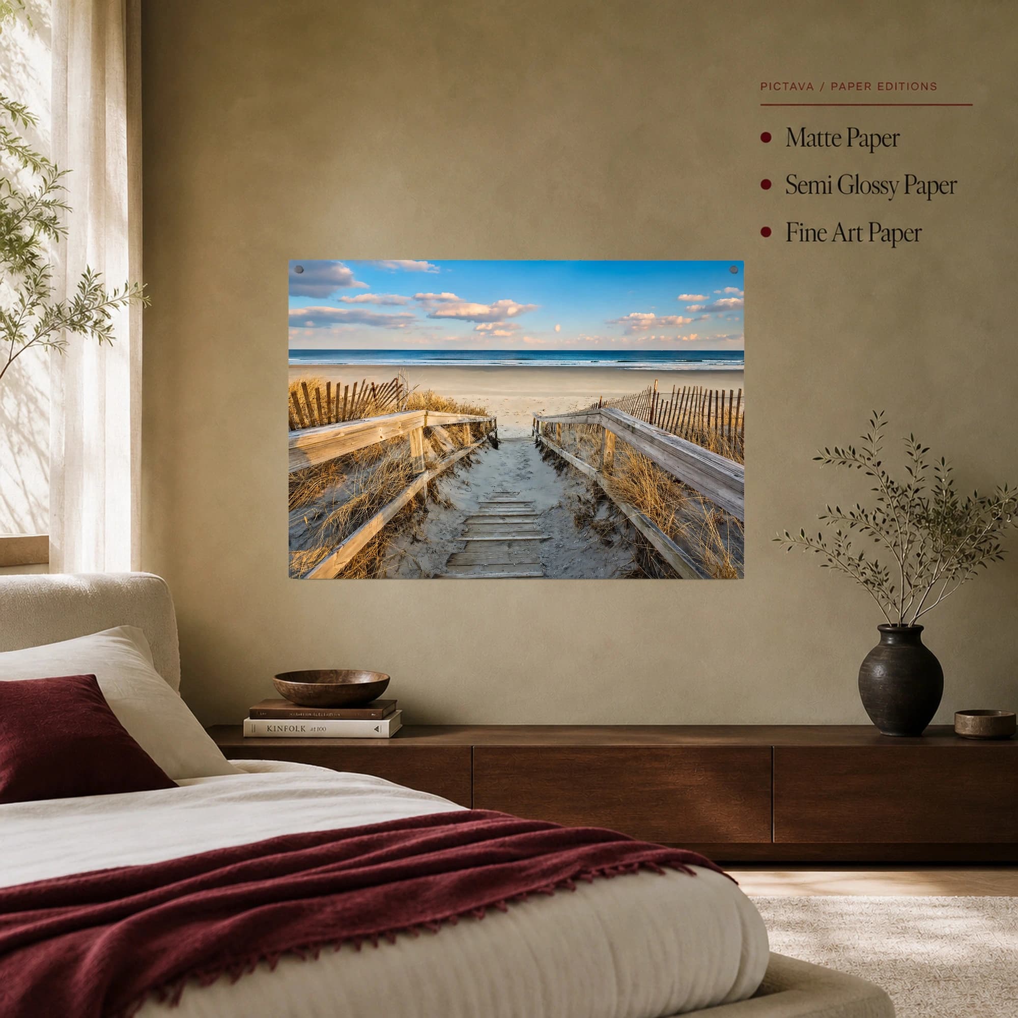 Coastal Pathway Beach Landscape Wall Art, view 7