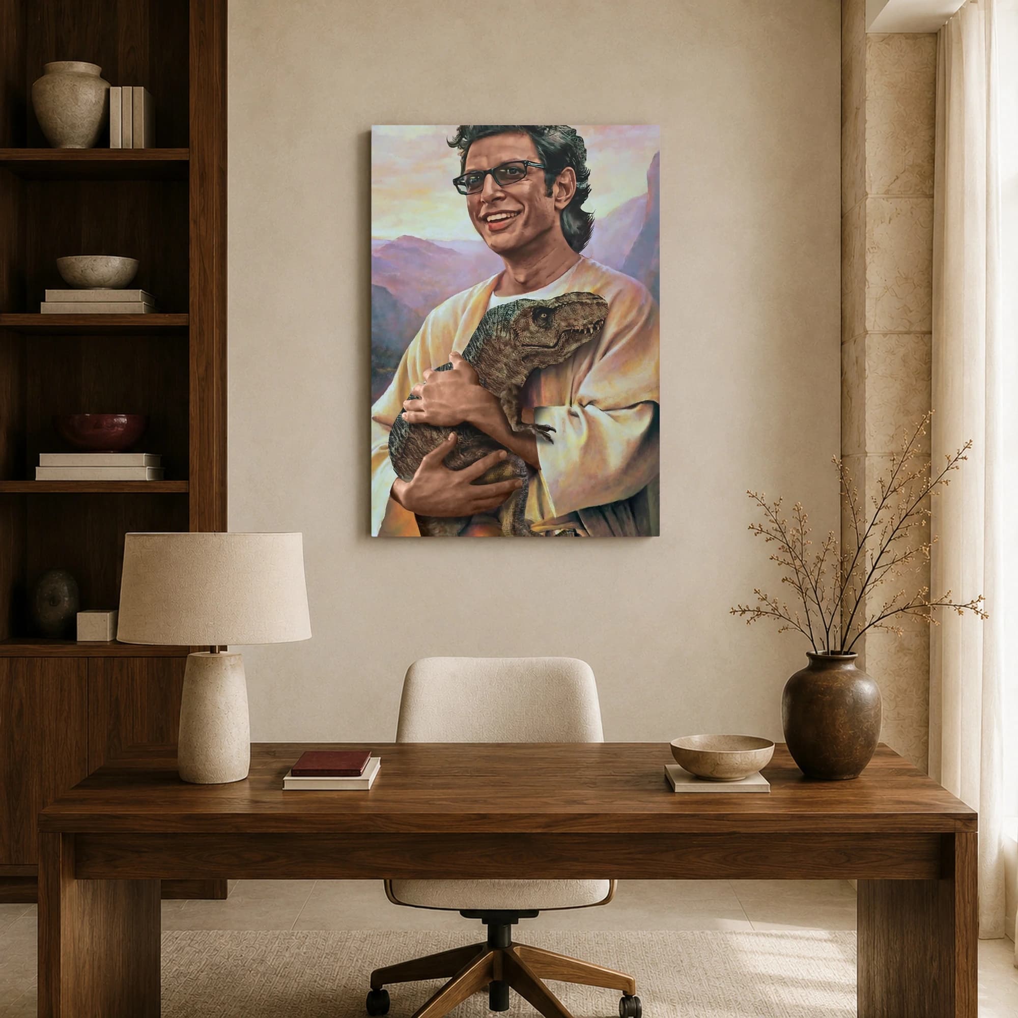 Jeff Goldblum Dinosaur Parody Canvas Print, view 8