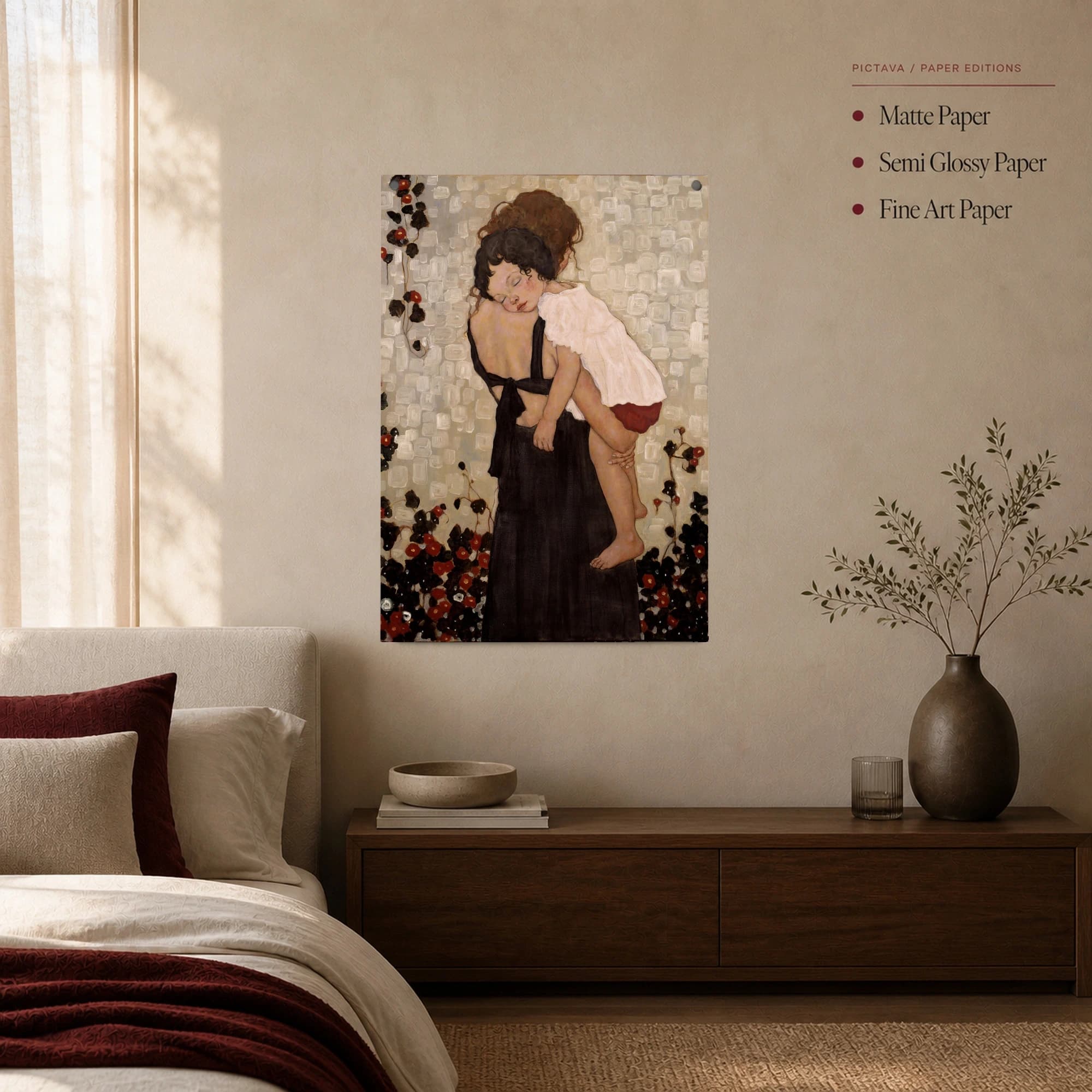 Mother and Child Art Nouveau Painting Fine Art Print, view 5