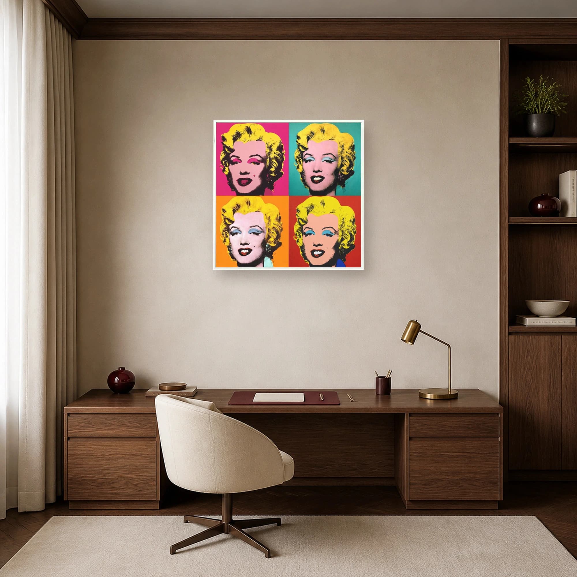 Four Panel Marilyn Pop Art Canvas Print, view 7