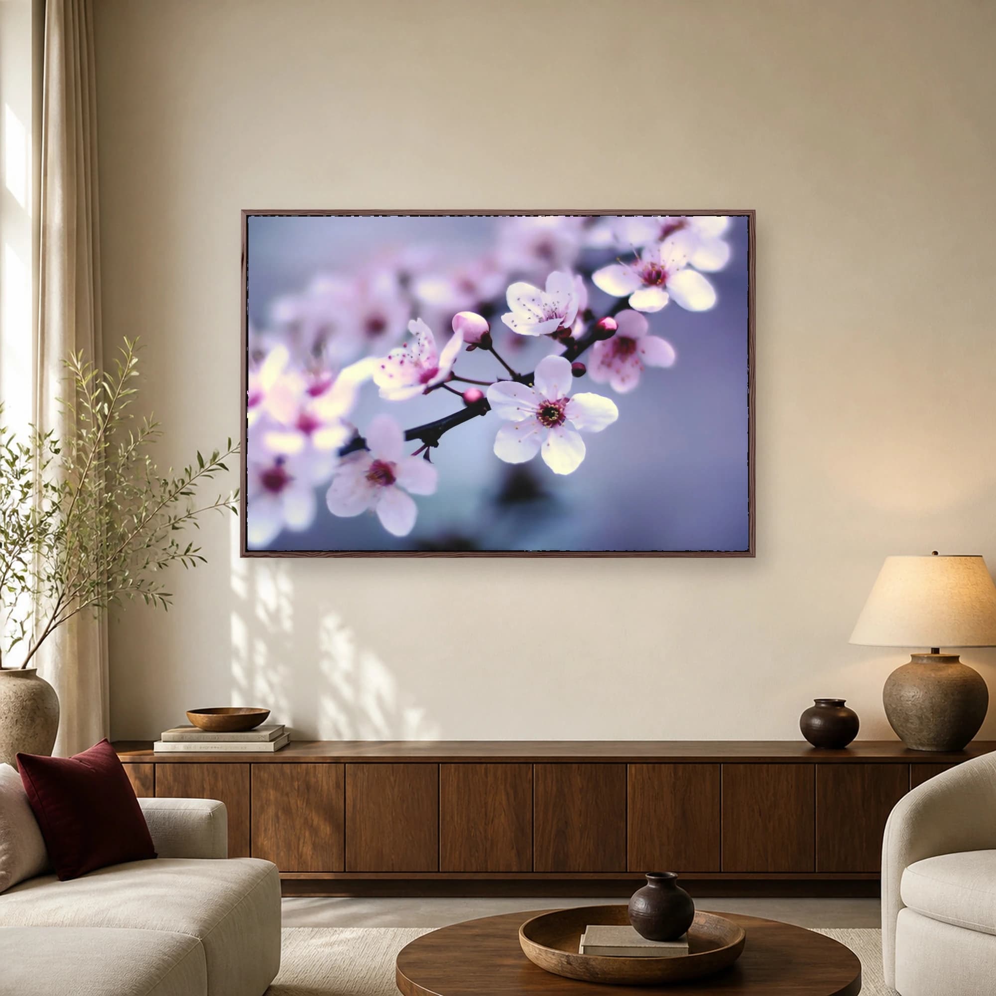 Ethereal Cherry Blossom Branch Fine Art Print, view 2