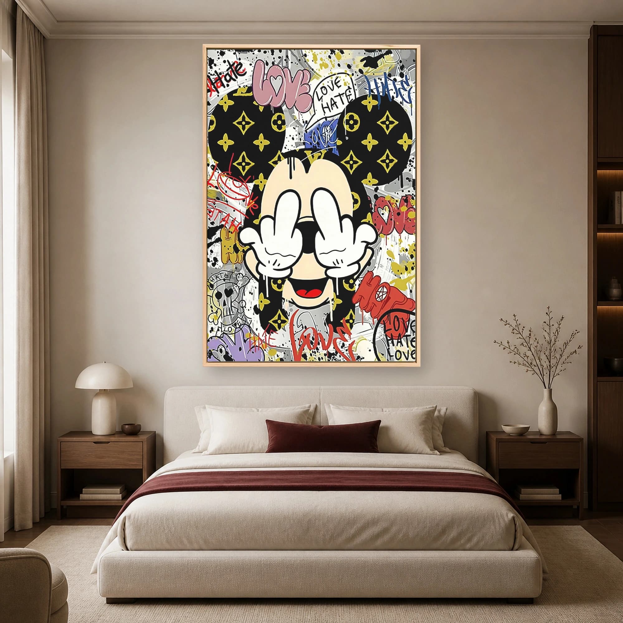 Urban Subversion Mickey Pop Art Canvas Print, view 4